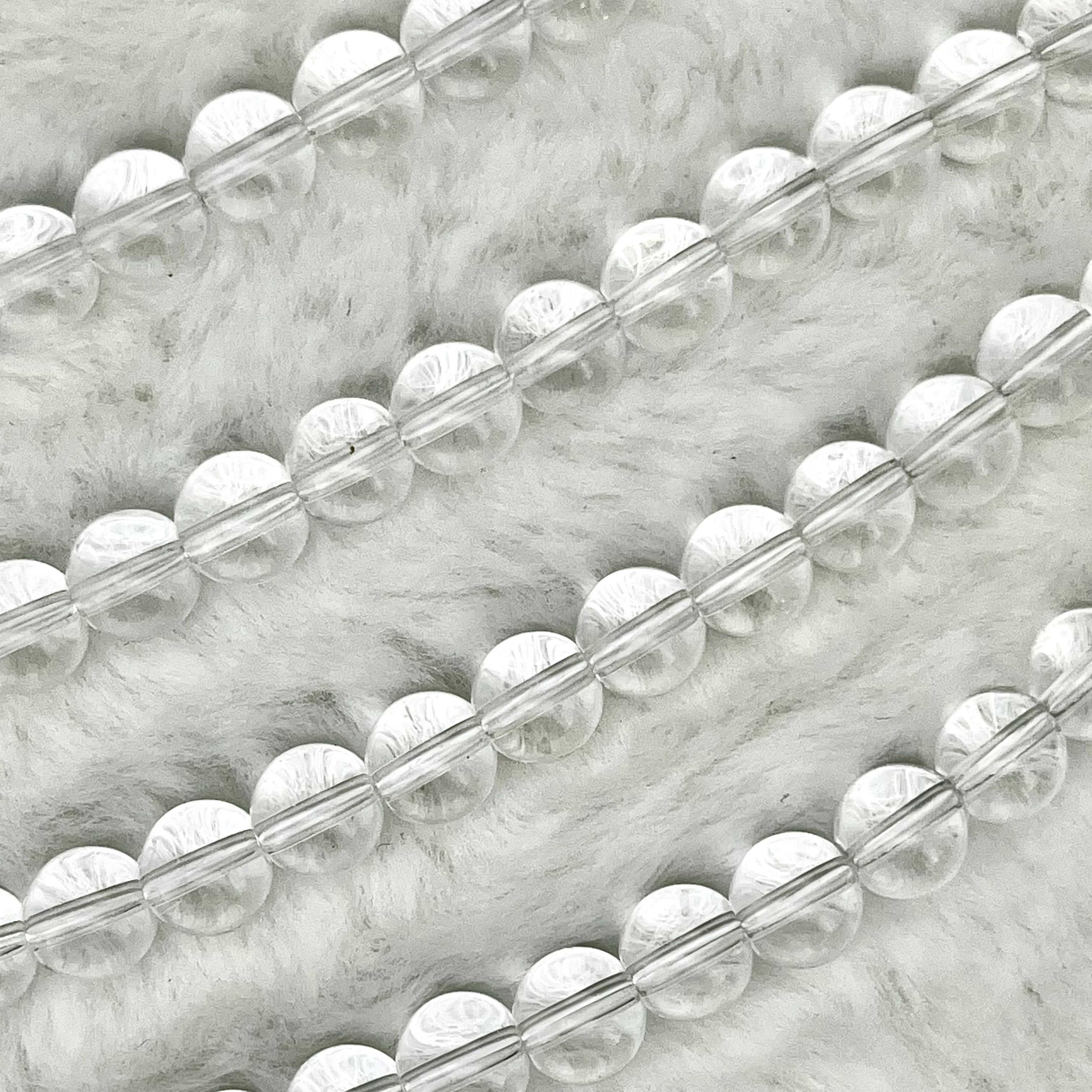 10MM Transparent Glass Beads Strands