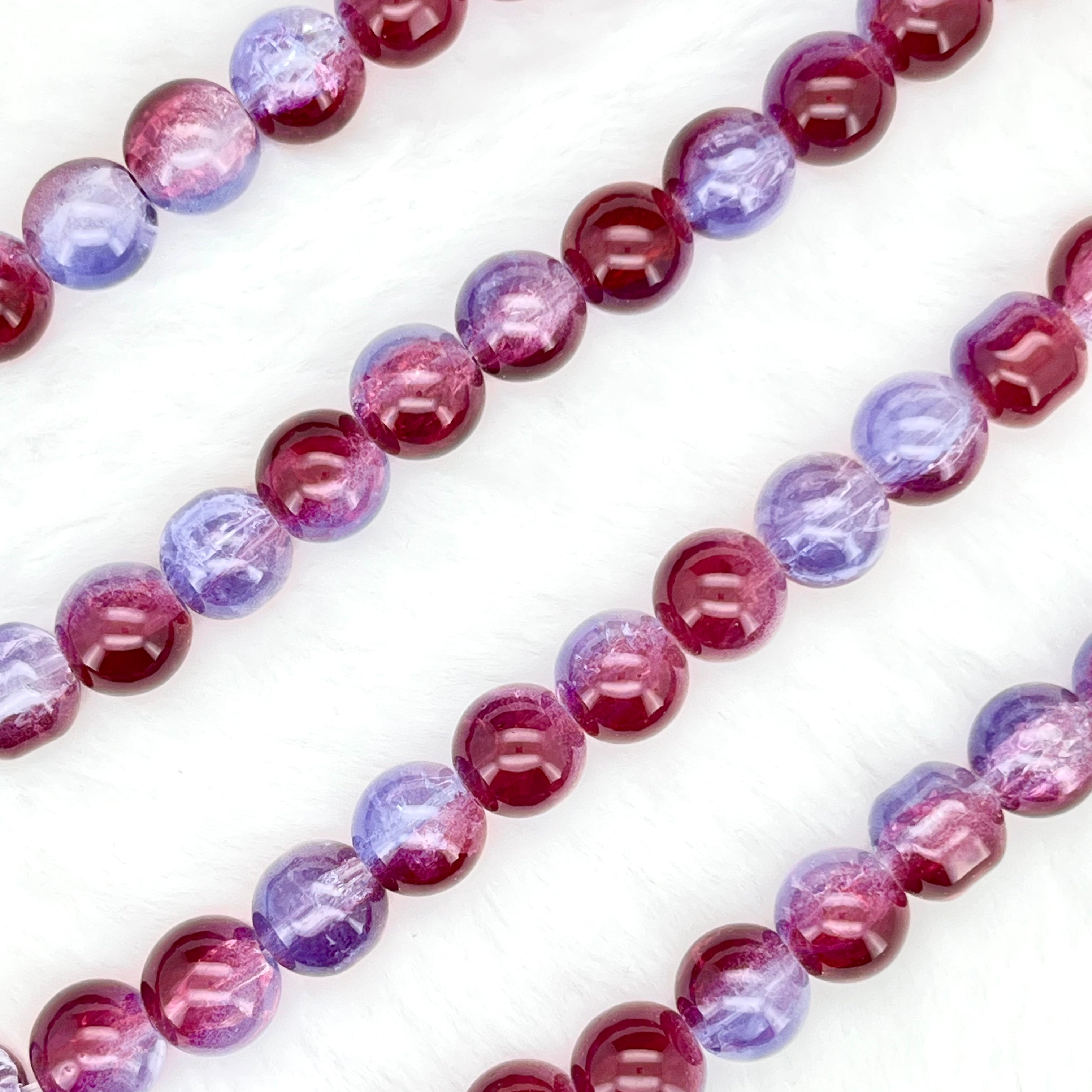 10MM Crackle Glass Beads Strands