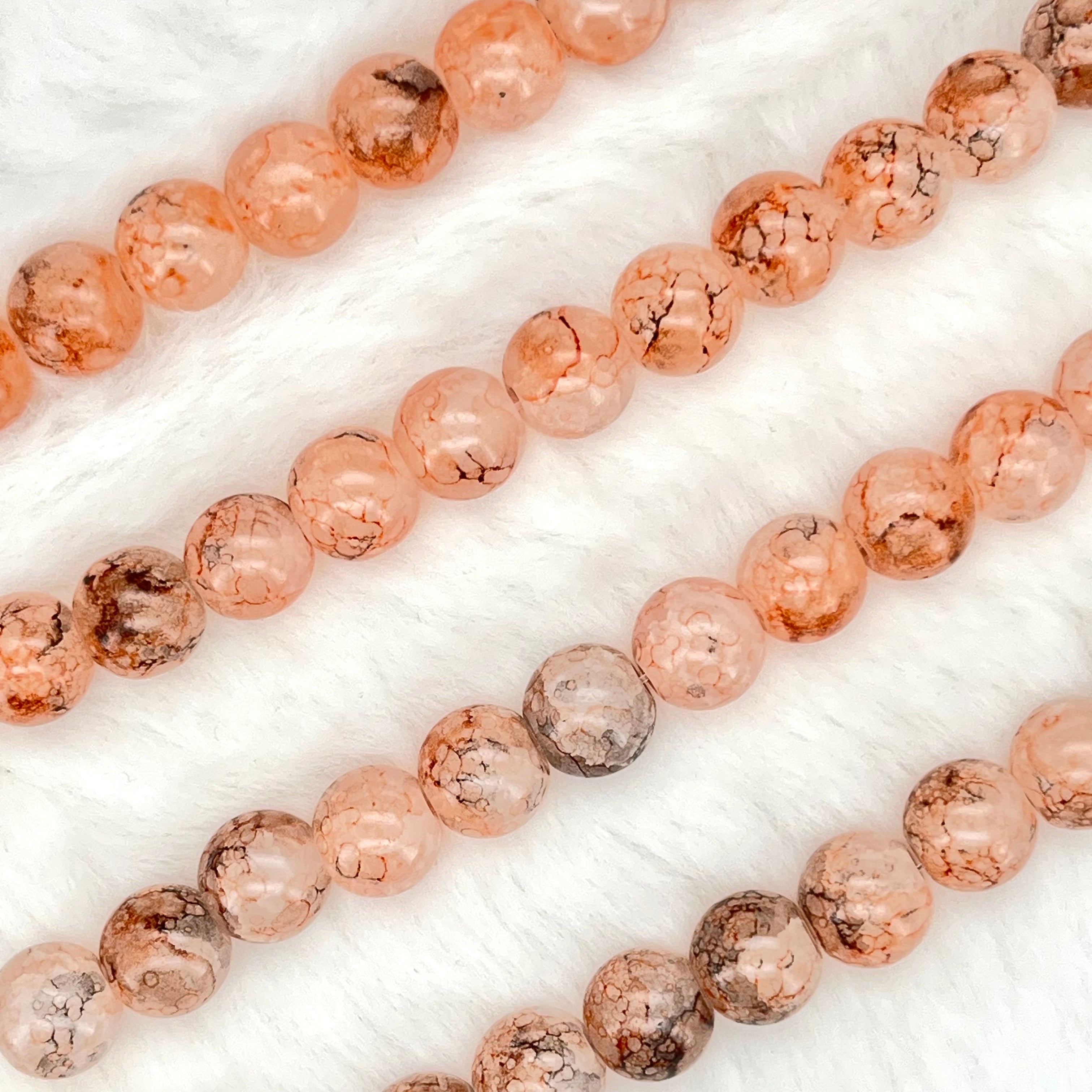 10MM Crackle Glass Beads Strands