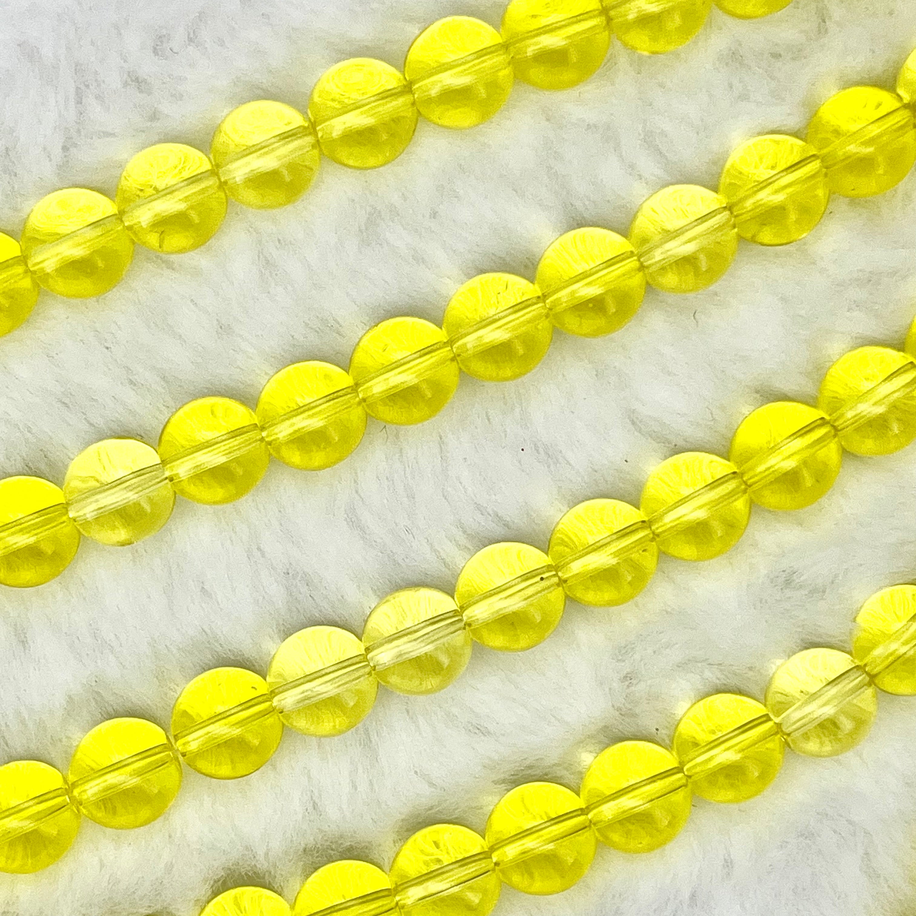 10MM Transparent Glass Beads Strands
