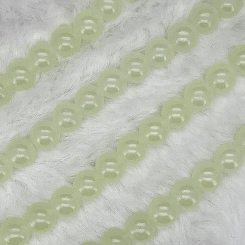 10MM Milky Glass Beads Strands