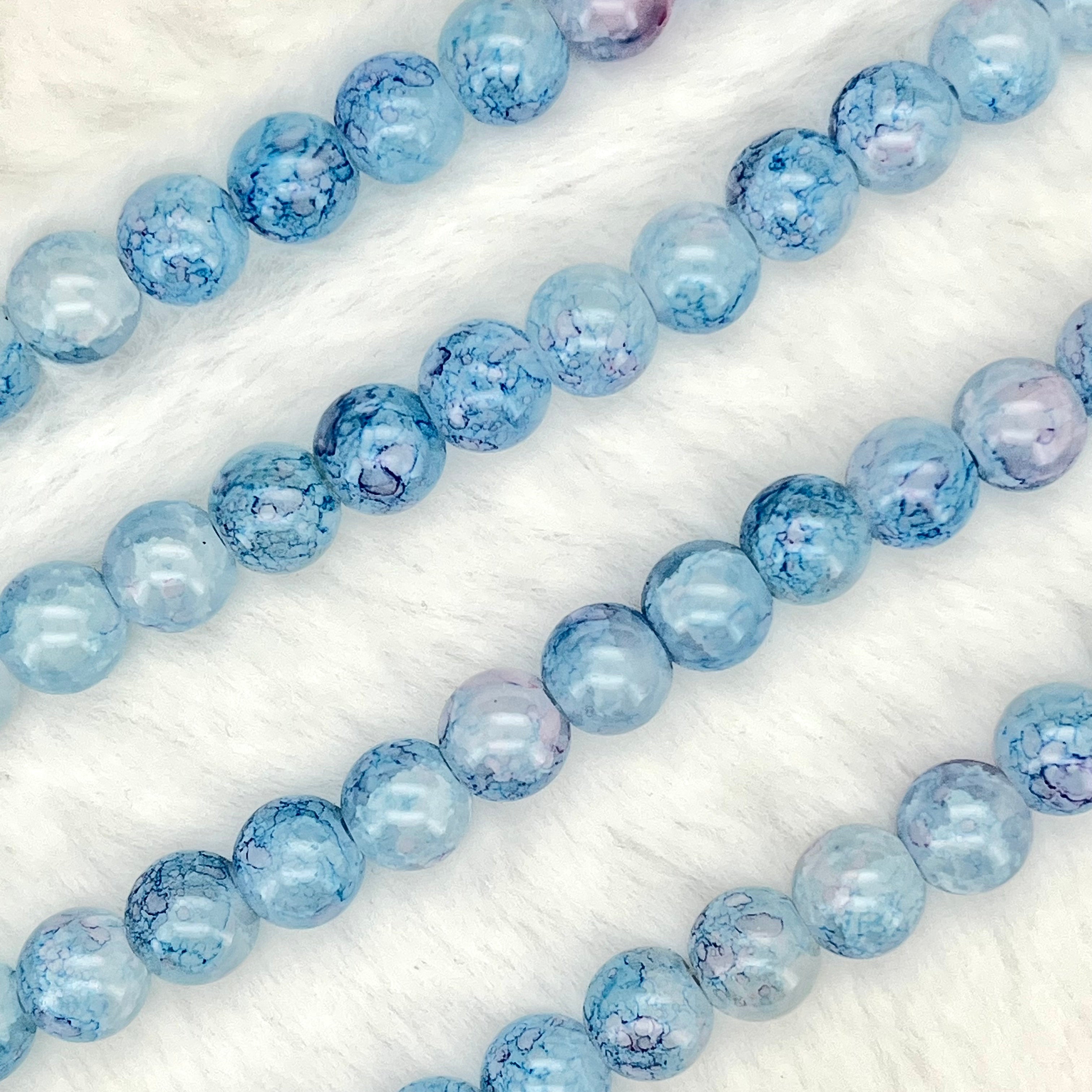 10MM Crackle Glass Beads Strands
