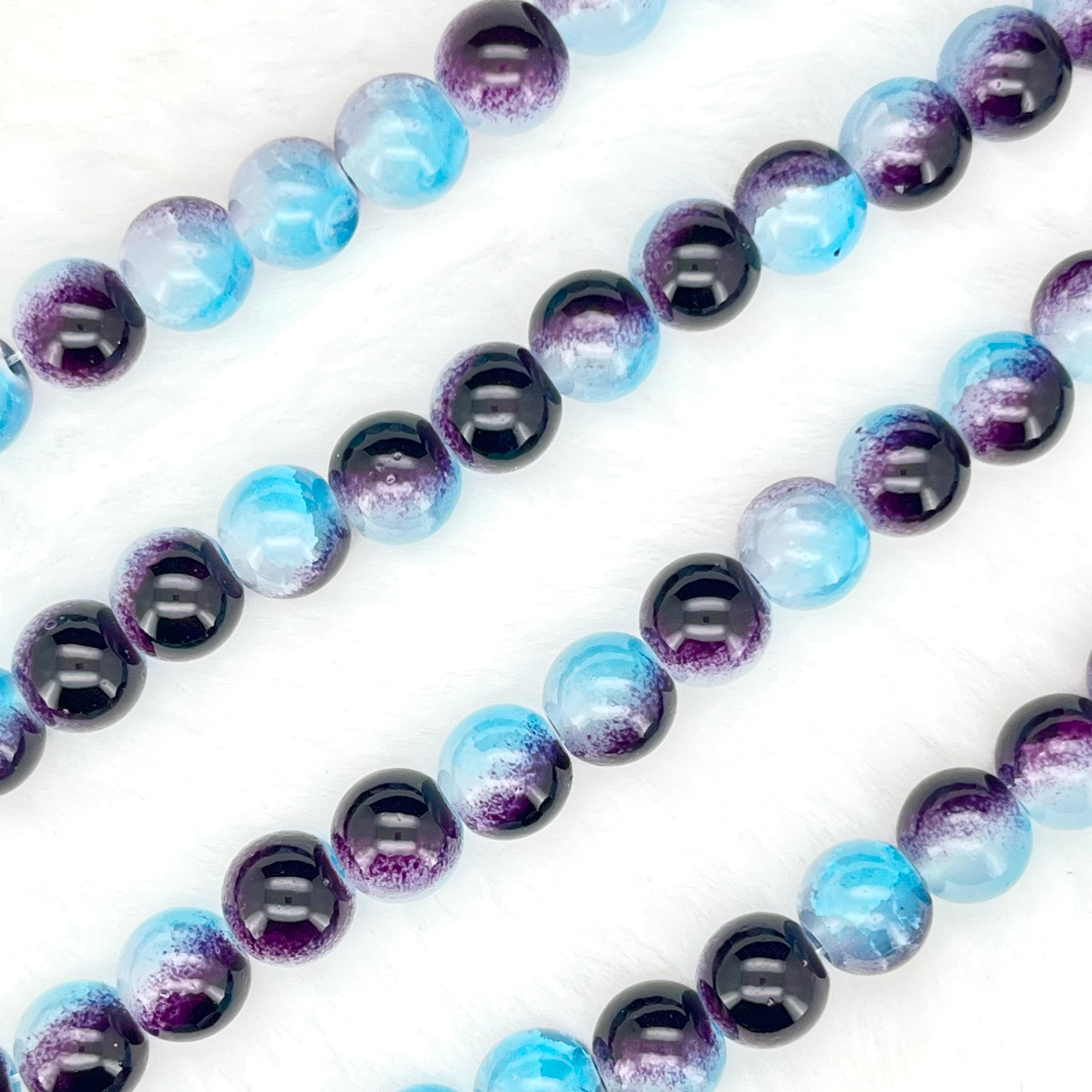 10MM Crackle Glass Beads Strands