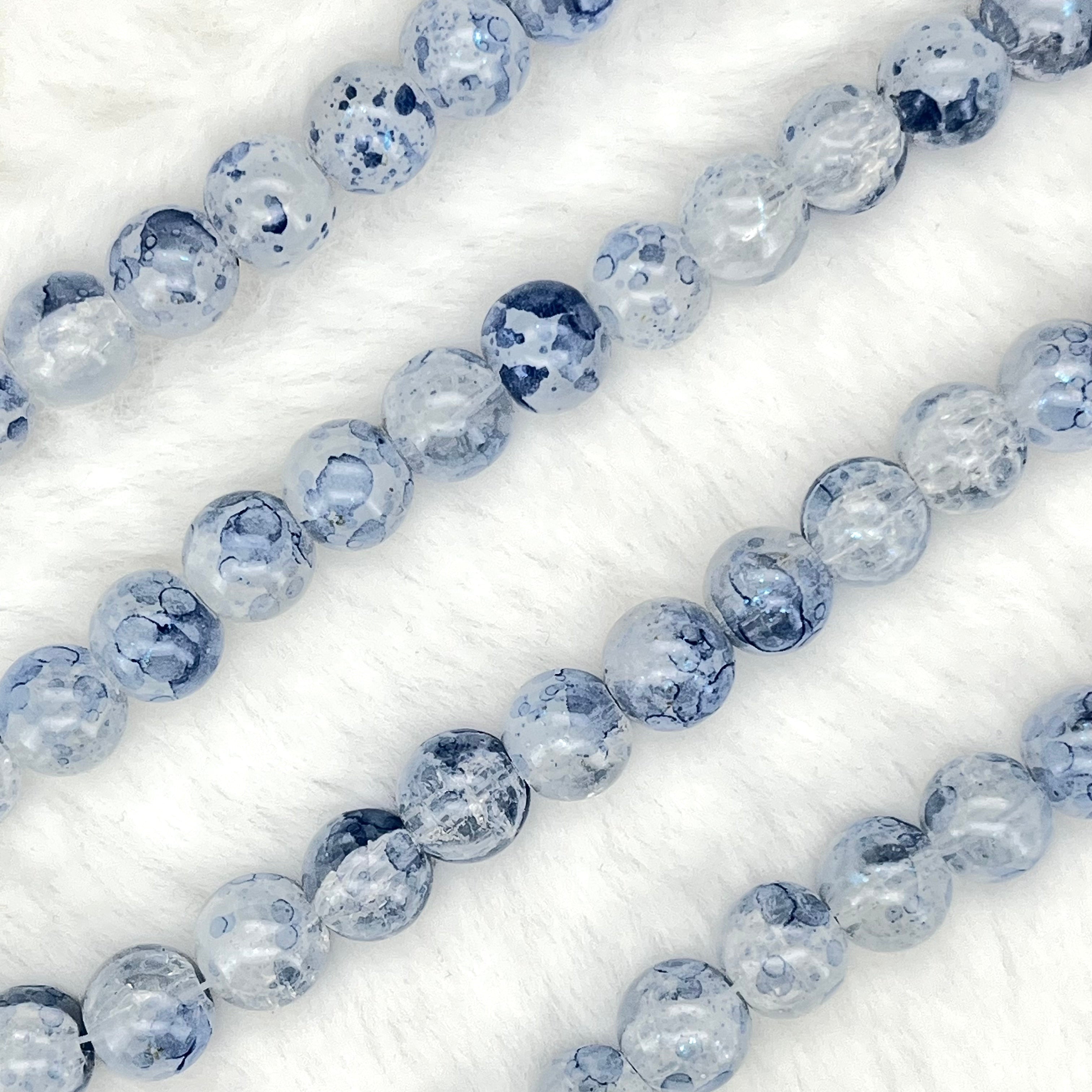 10MM Crackle Glass Beads Strands