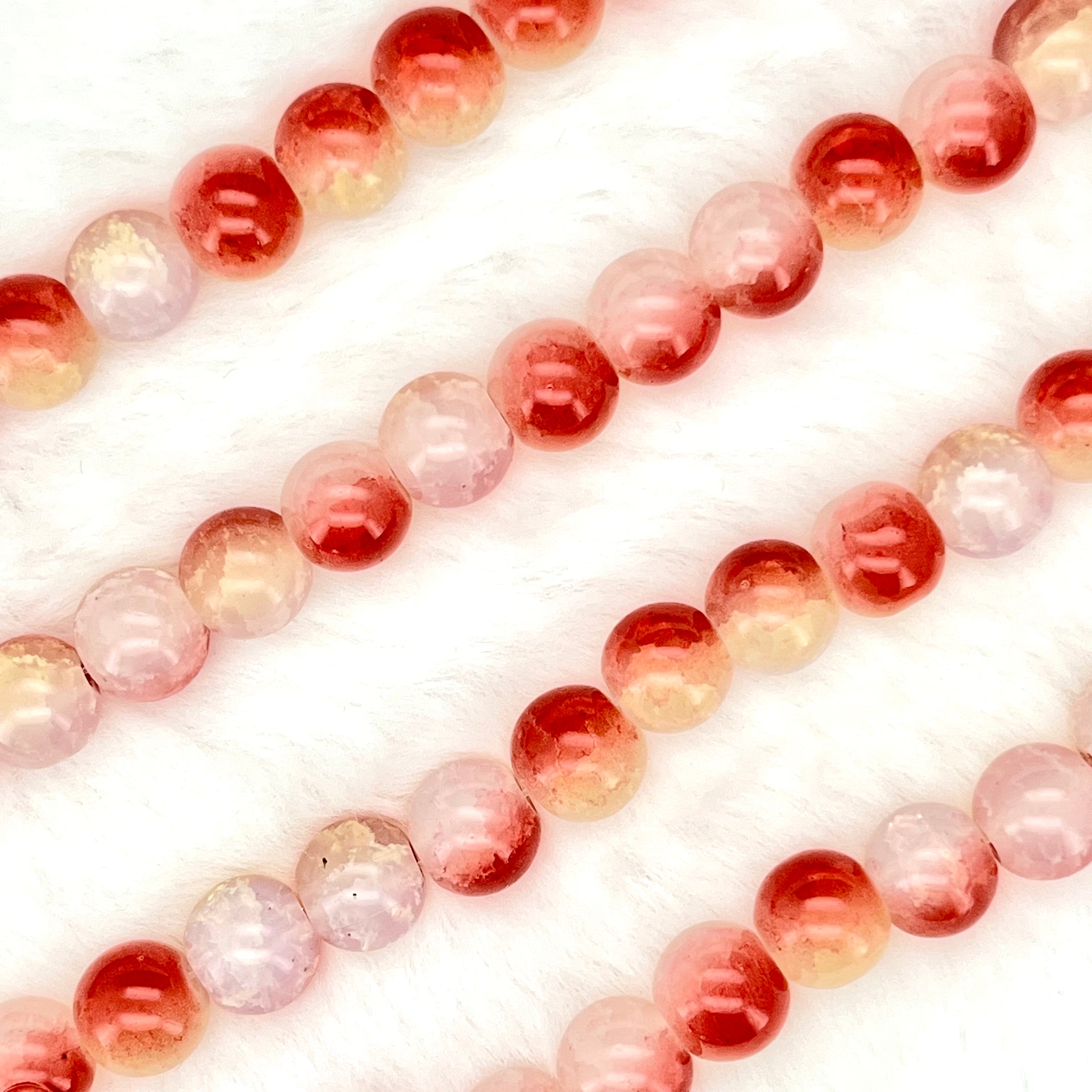 10MM Crackle Glass Beads Strands