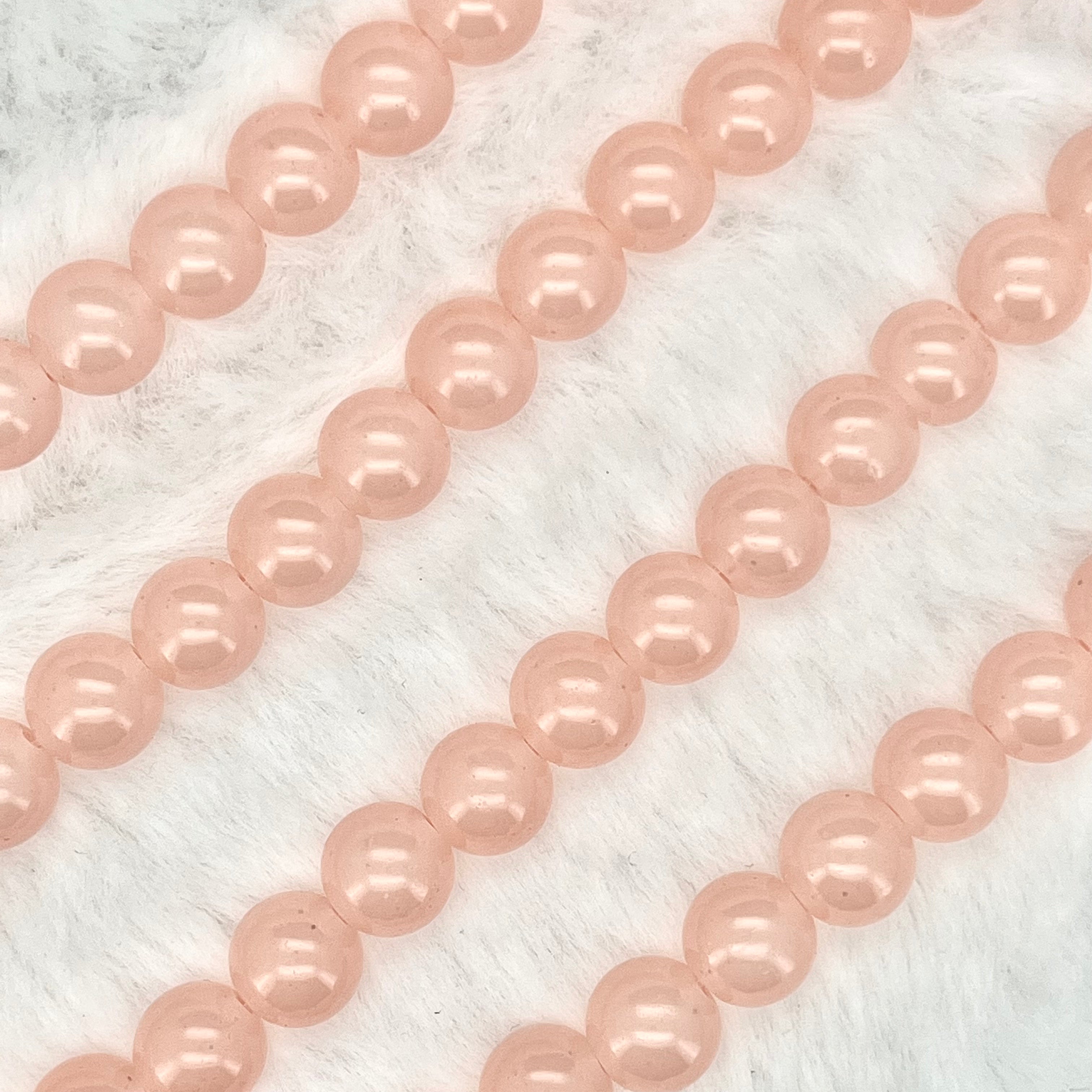 10MM Milky Glass Beads Strands