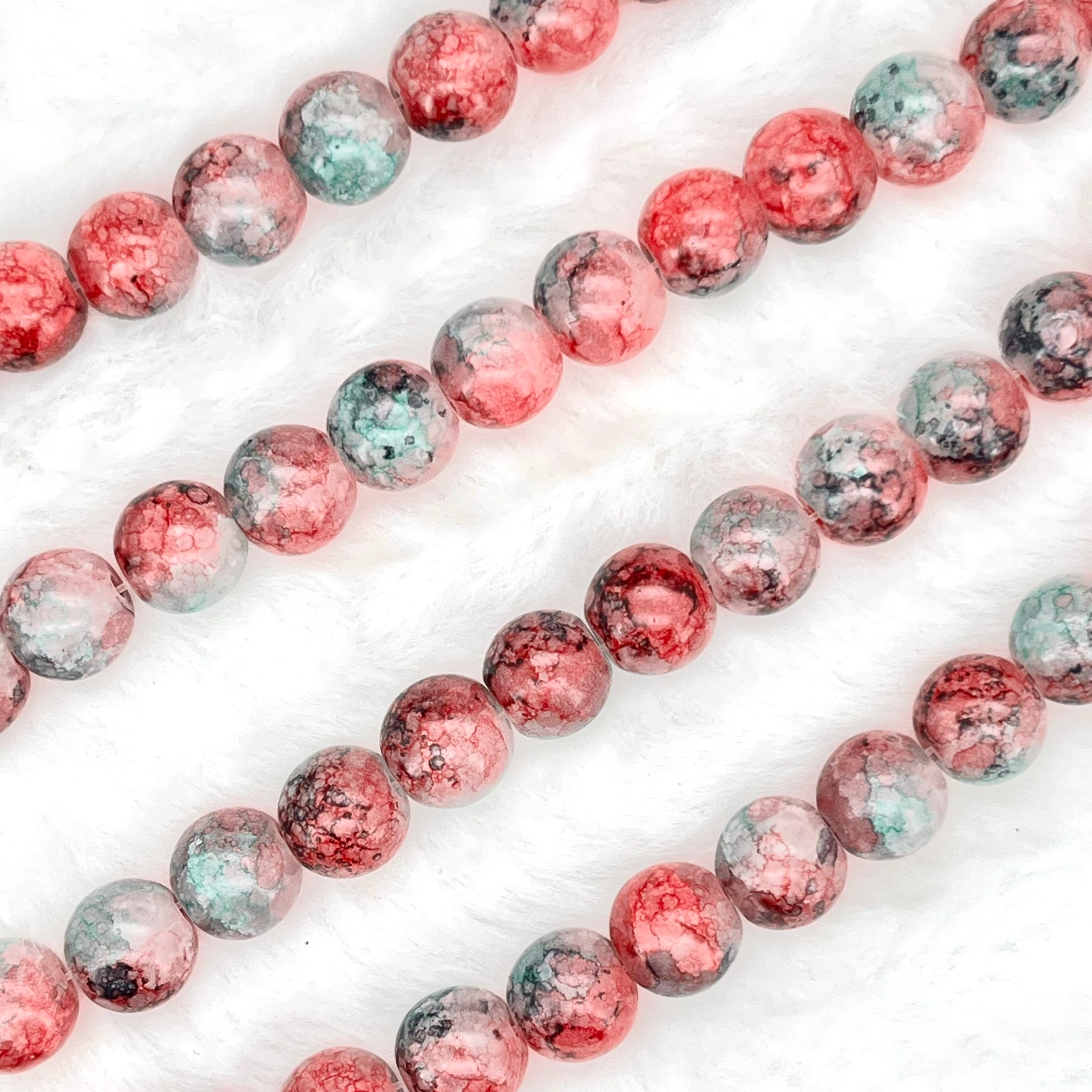10MM Crackle Glass Beads Strands