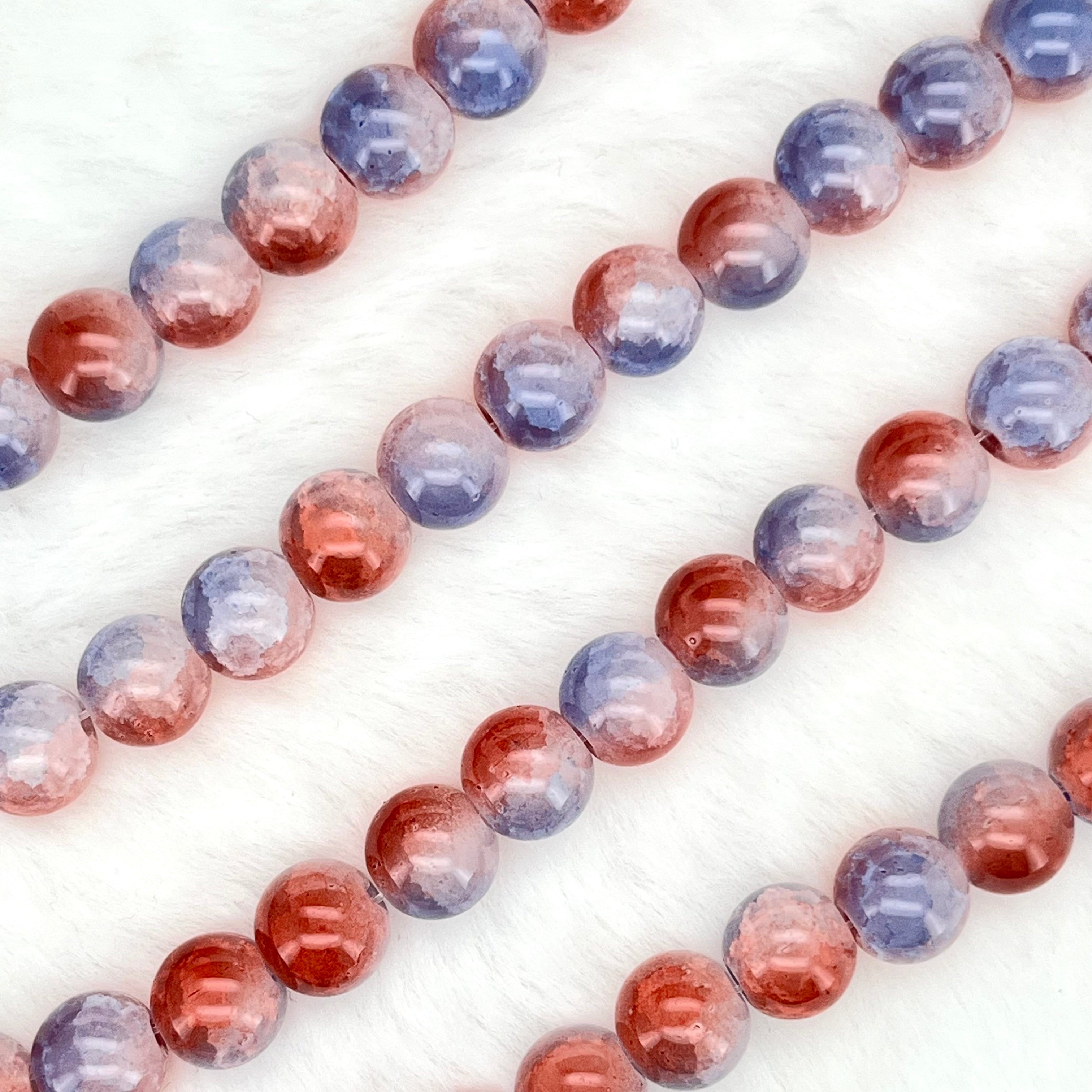 10MM Crackle Glass Beads Strands