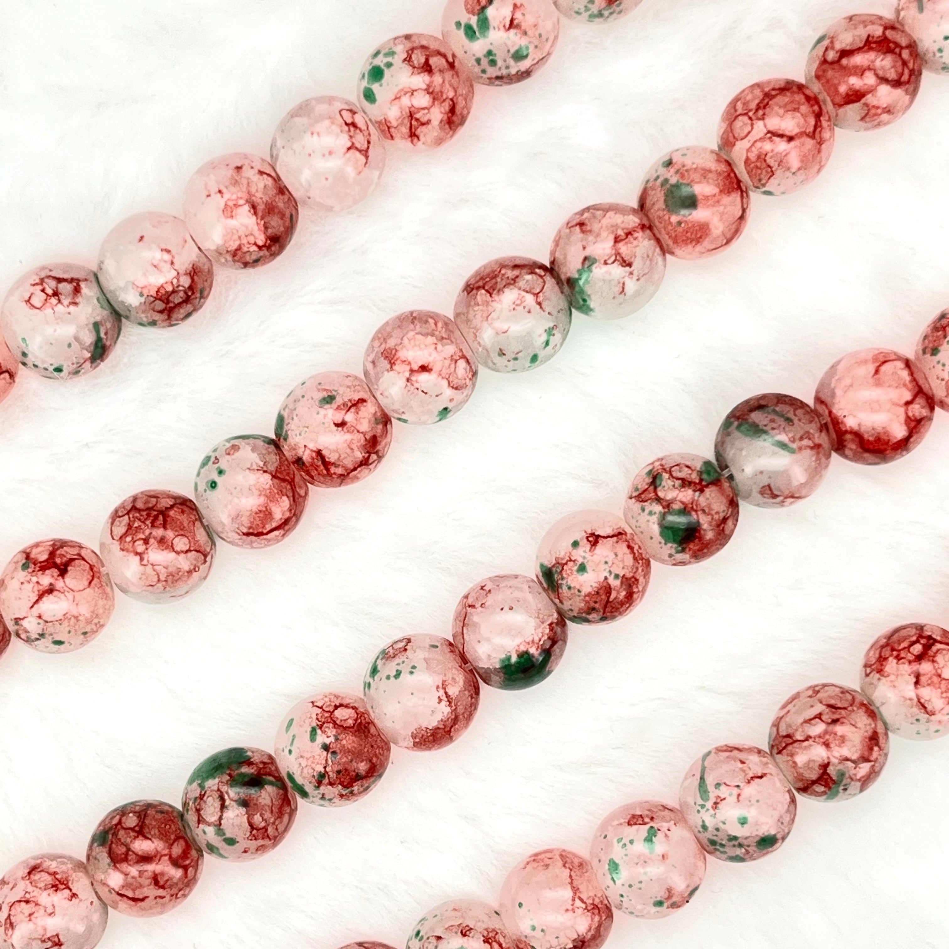 10MM Crackle Glass Beads Strands