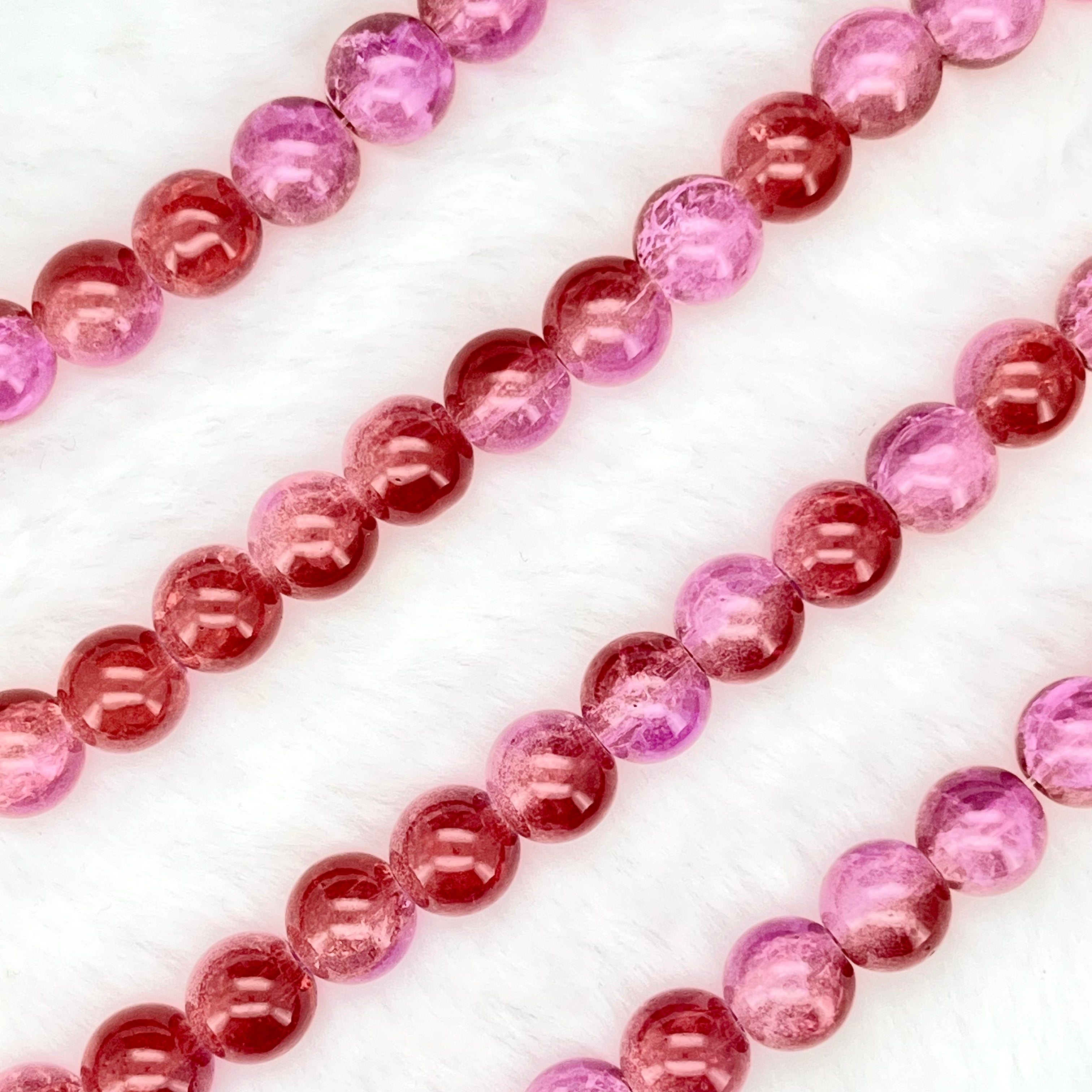 10MM Crackle Glass Beads Strands