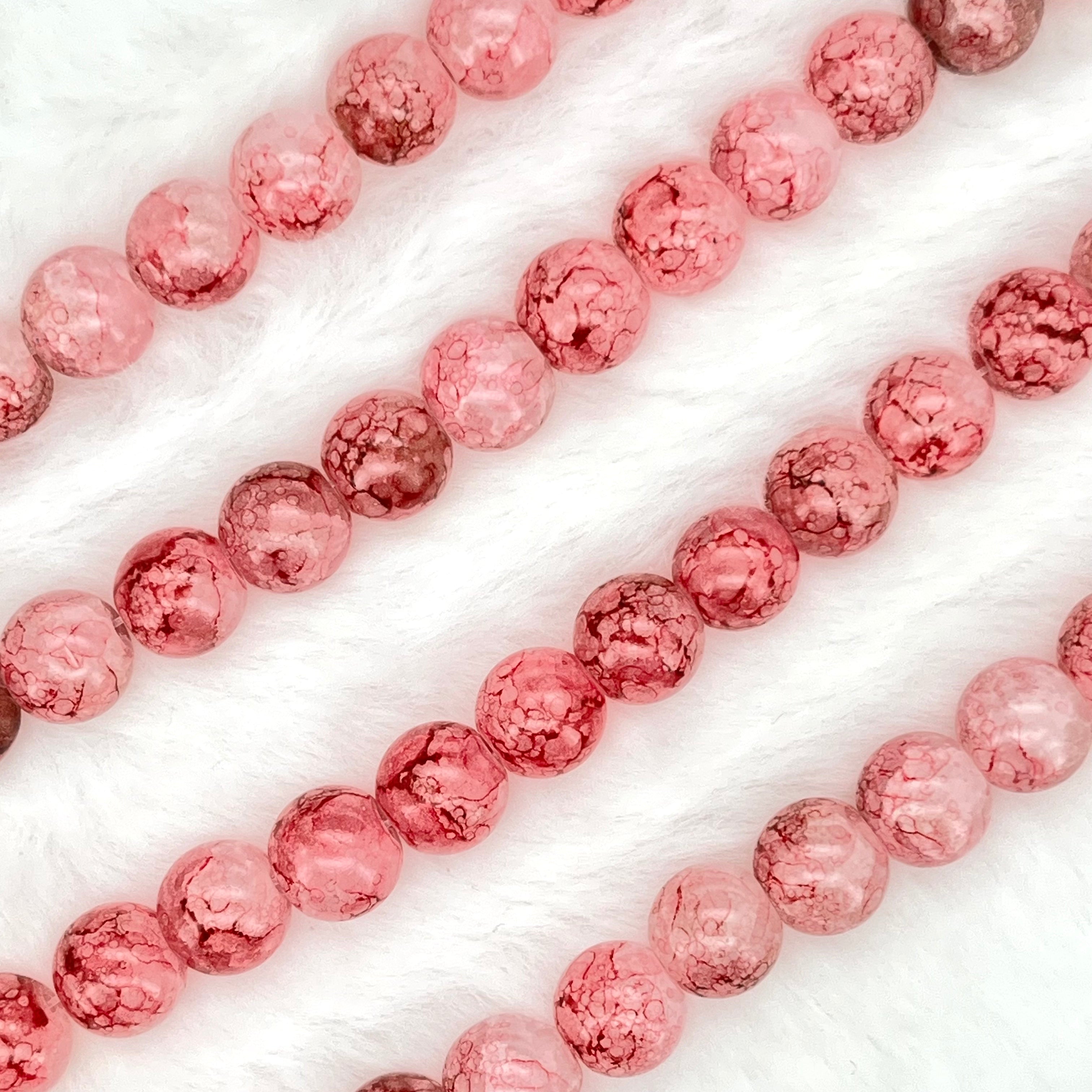 10MM Crackle Glass Beads Strands