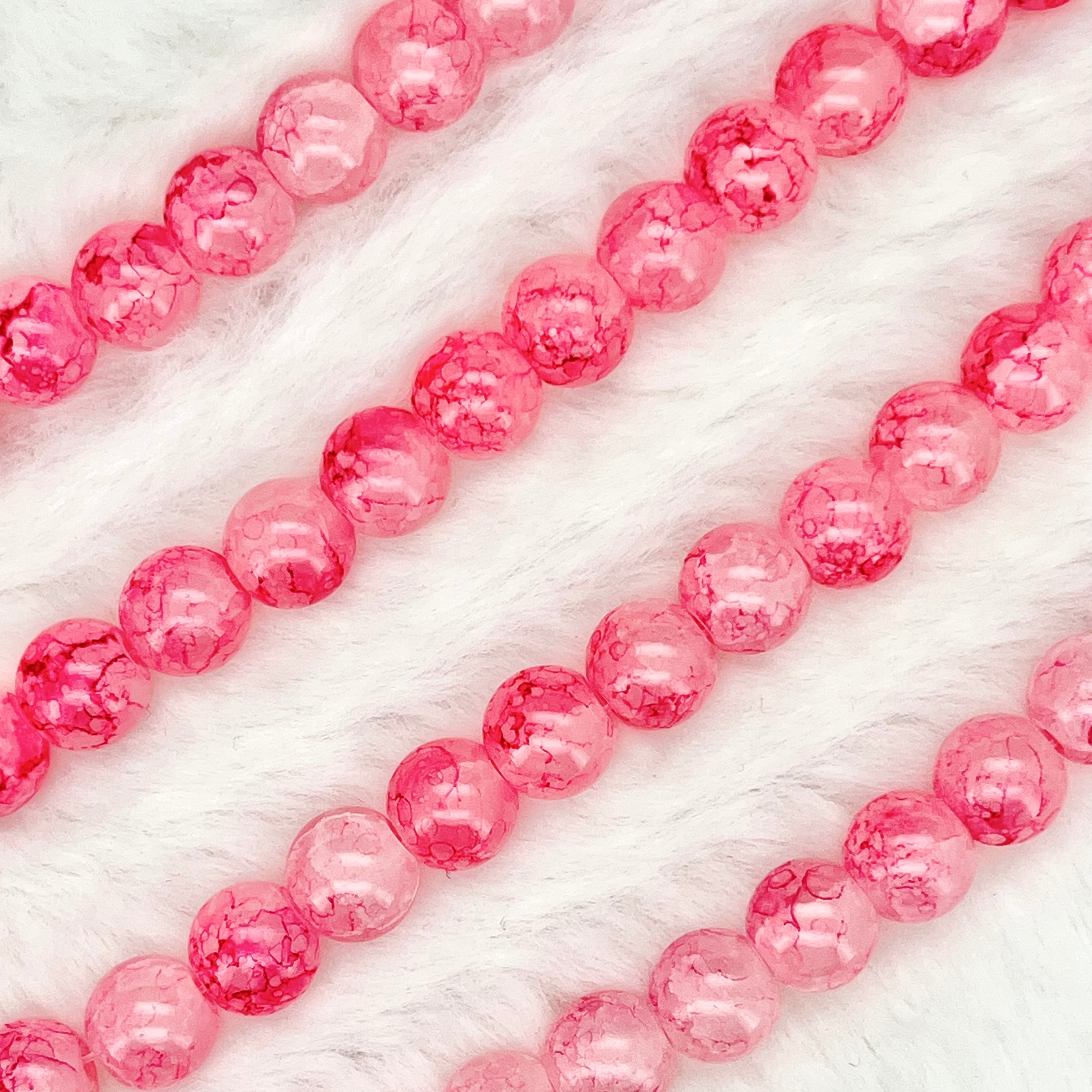 10MM Crackle Glass Beads Strands