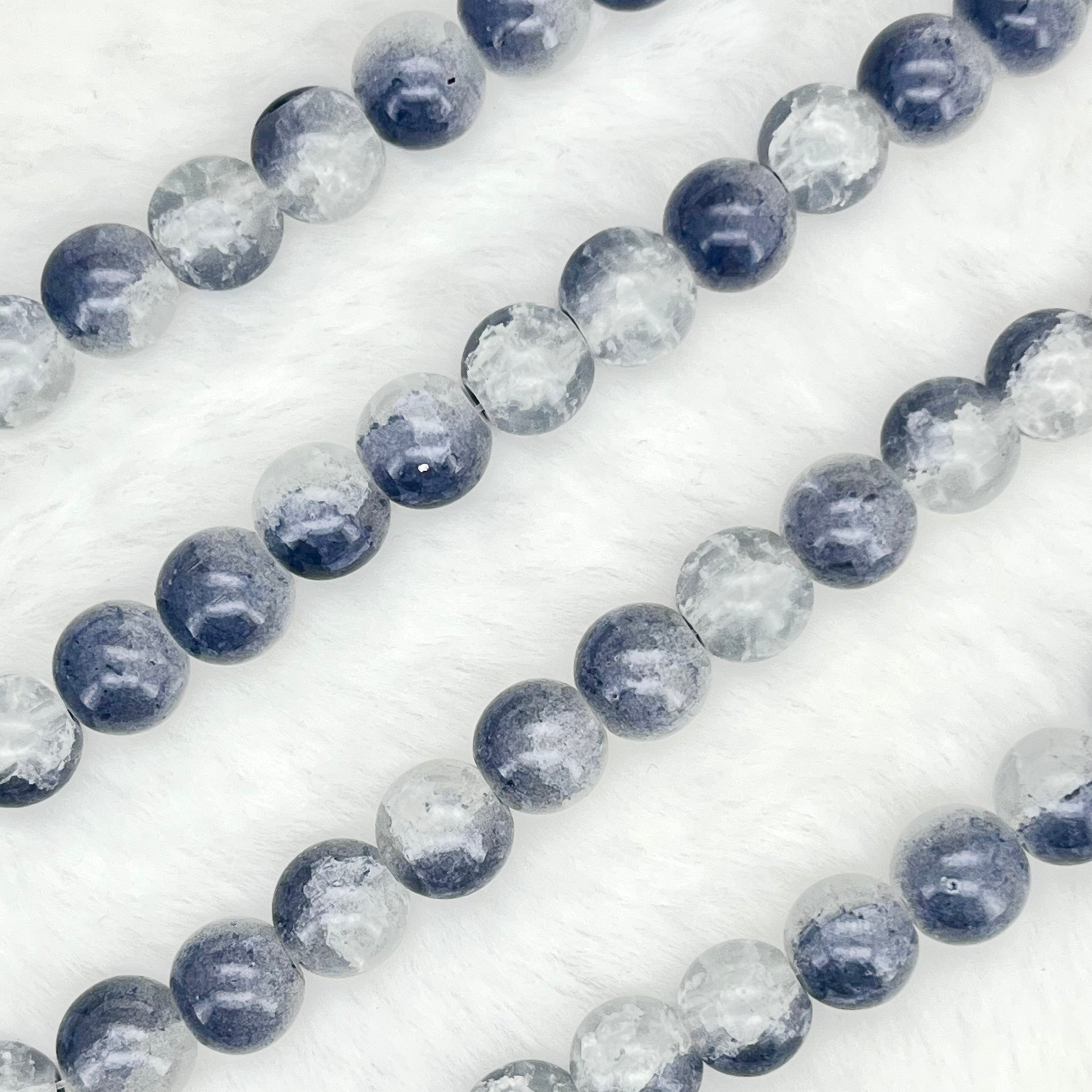 10MM Crackle Glass Beads Strands