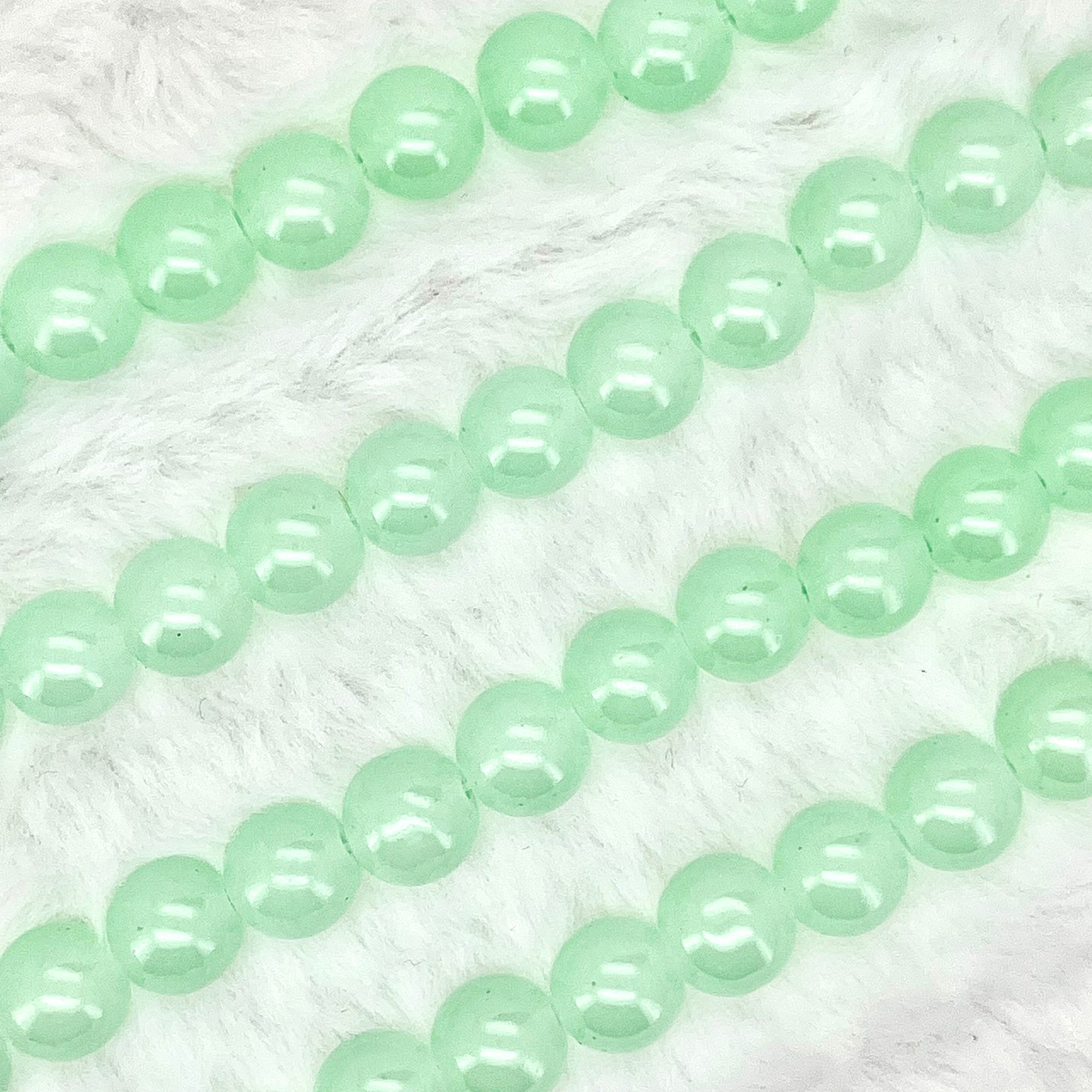 10MM Milky Glass Beads Strands