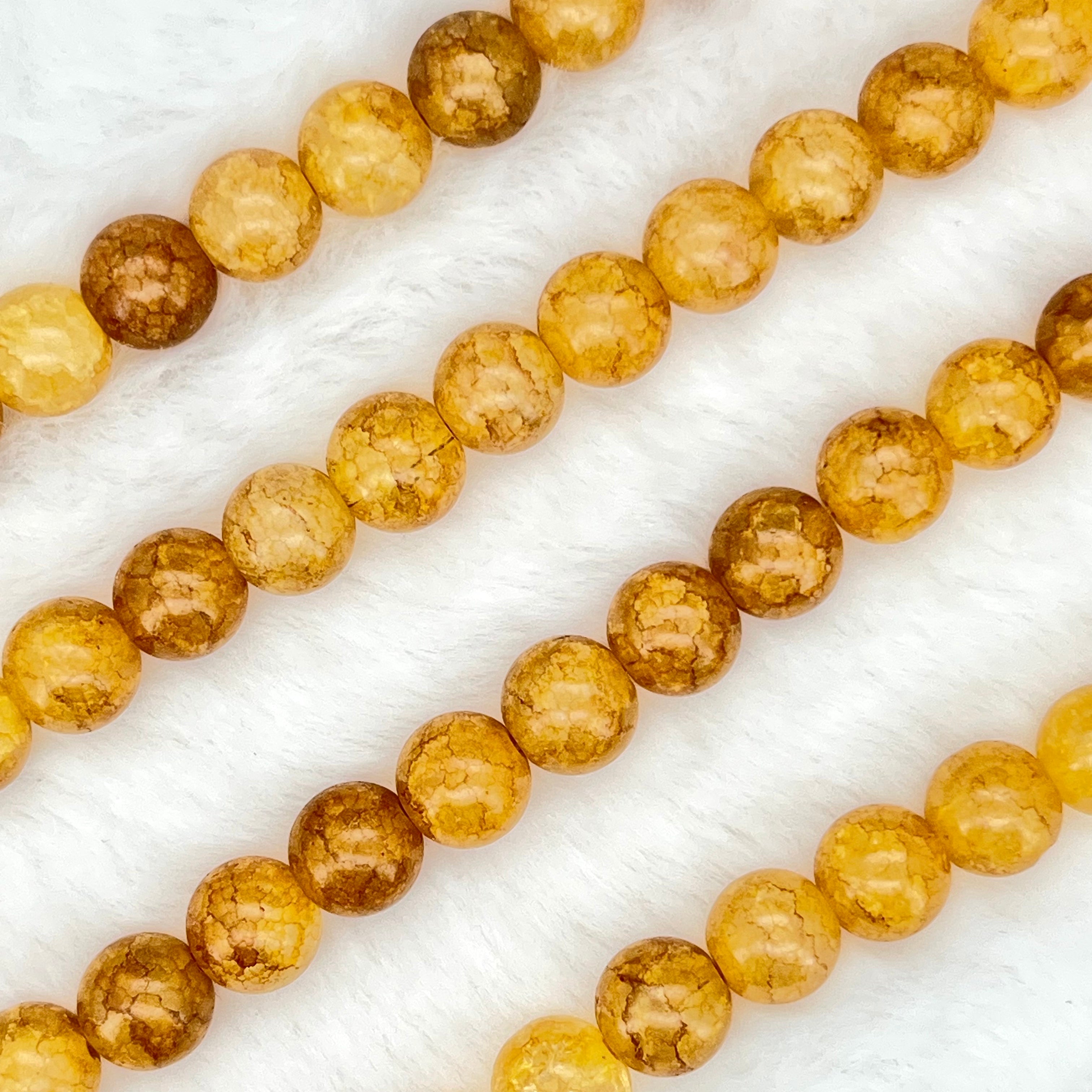 10MM Crackle Glass Beads Strands