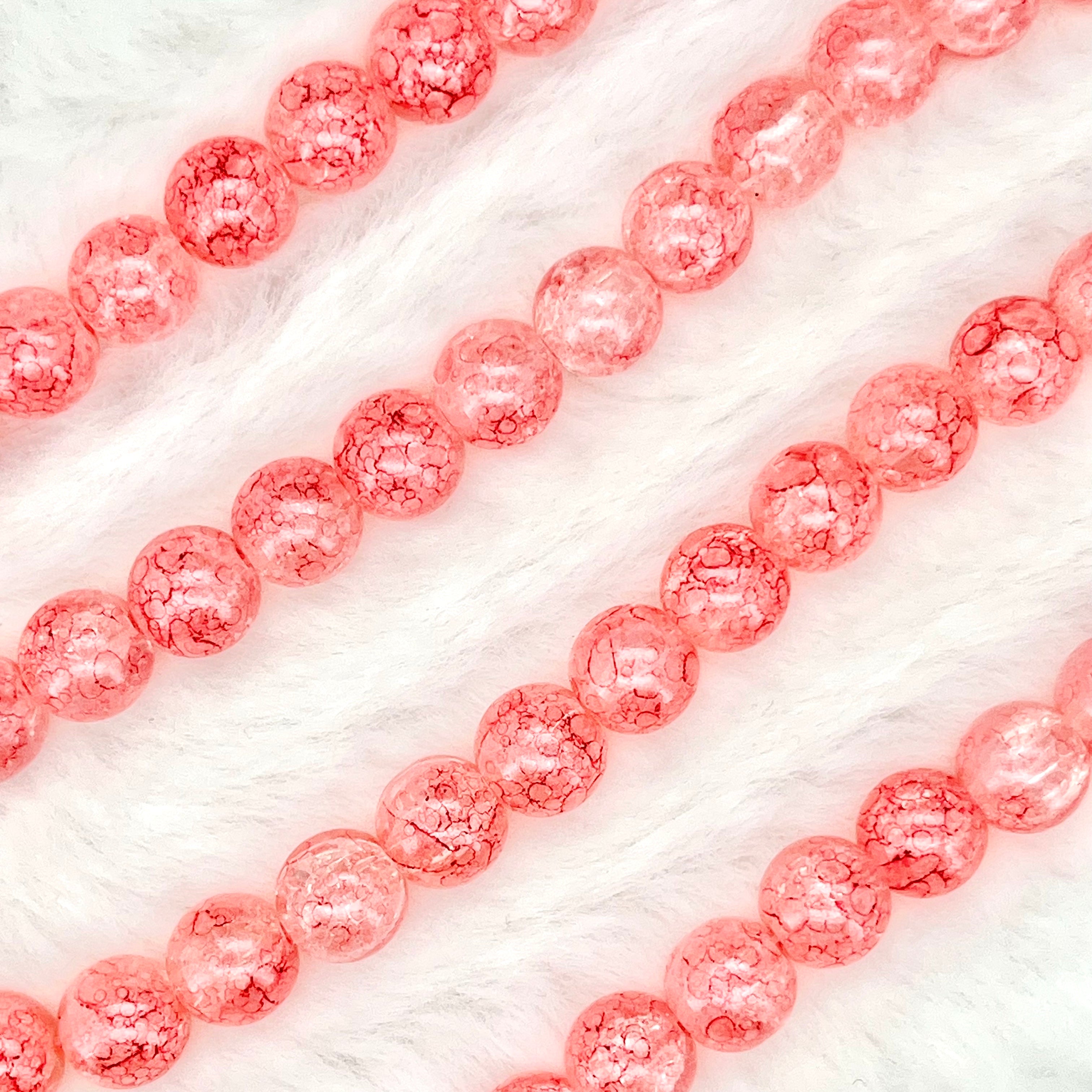 10MM Crackle Glass Beads Strands
