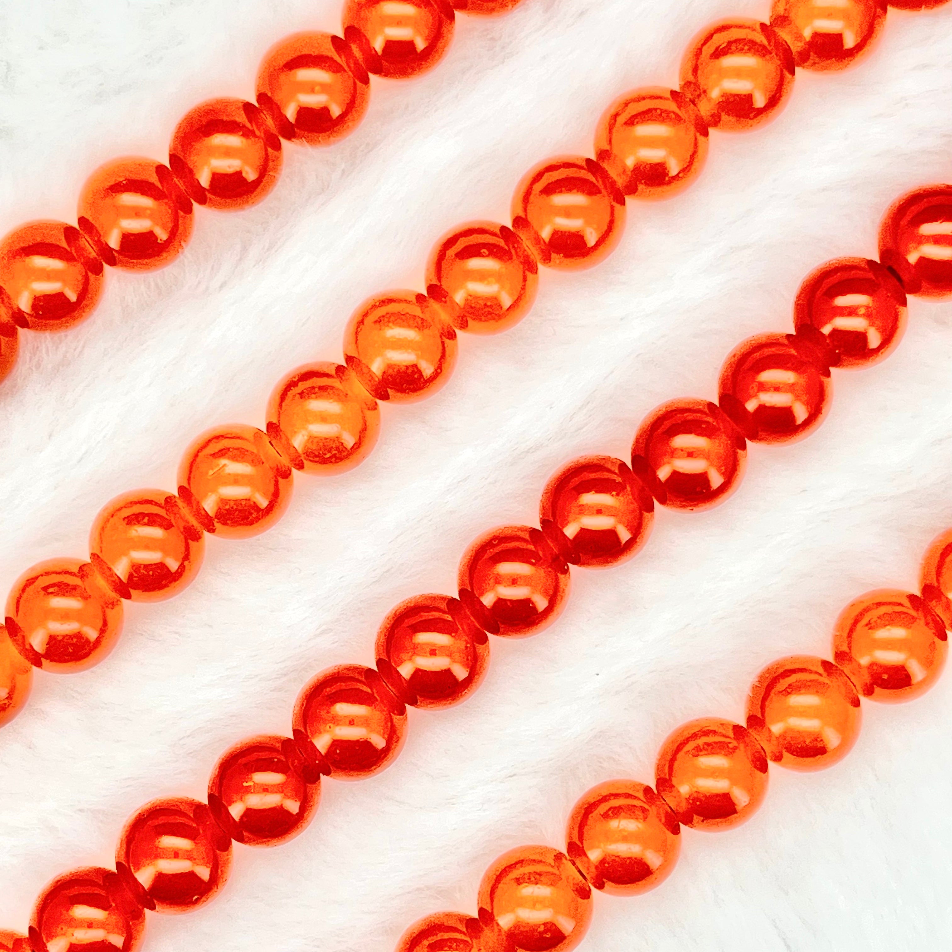 10MM Milky Glass Beads Strands