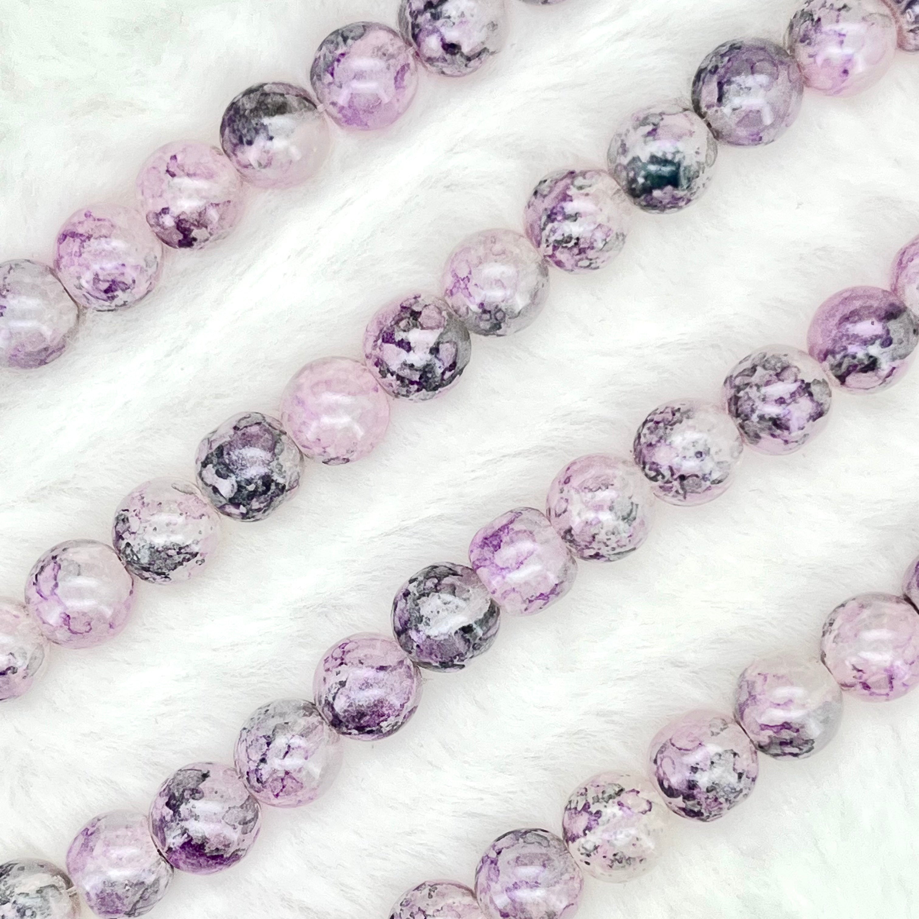 10MM Crackle Glass Beads Strands