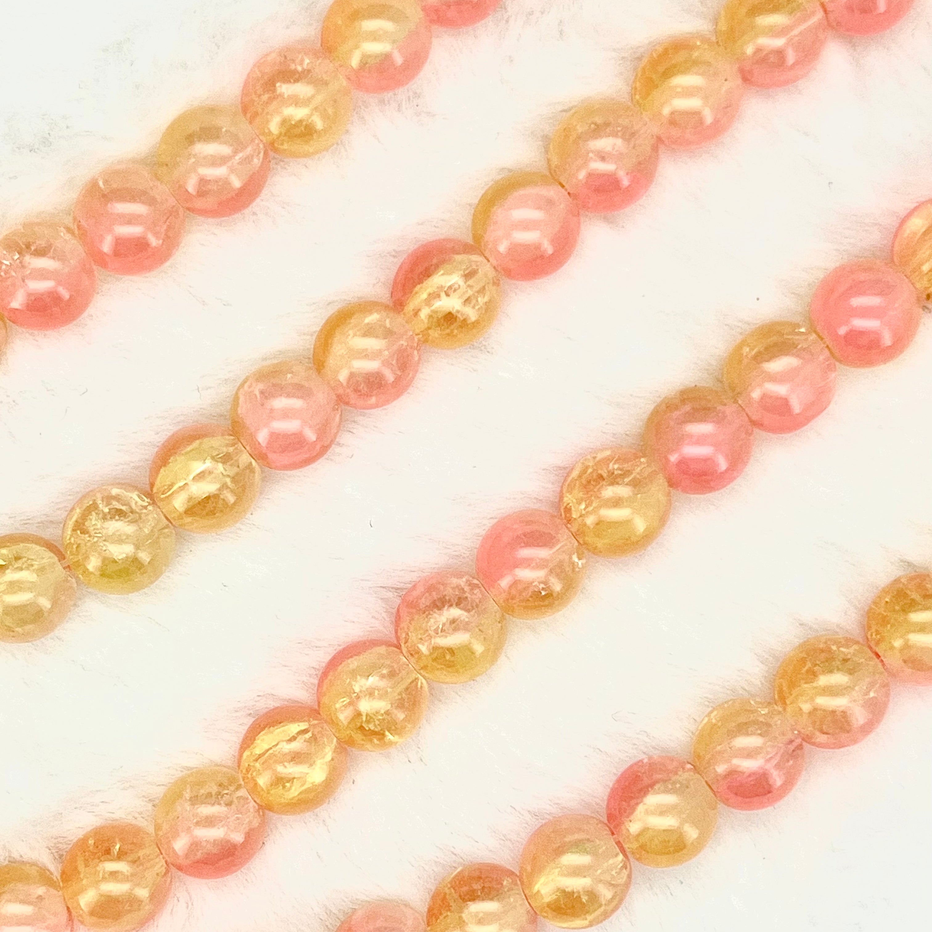 10MM Crackle Glass Beads Strands