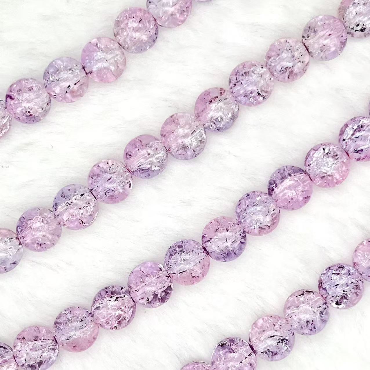 10MM Crackle Glass Beads Strands