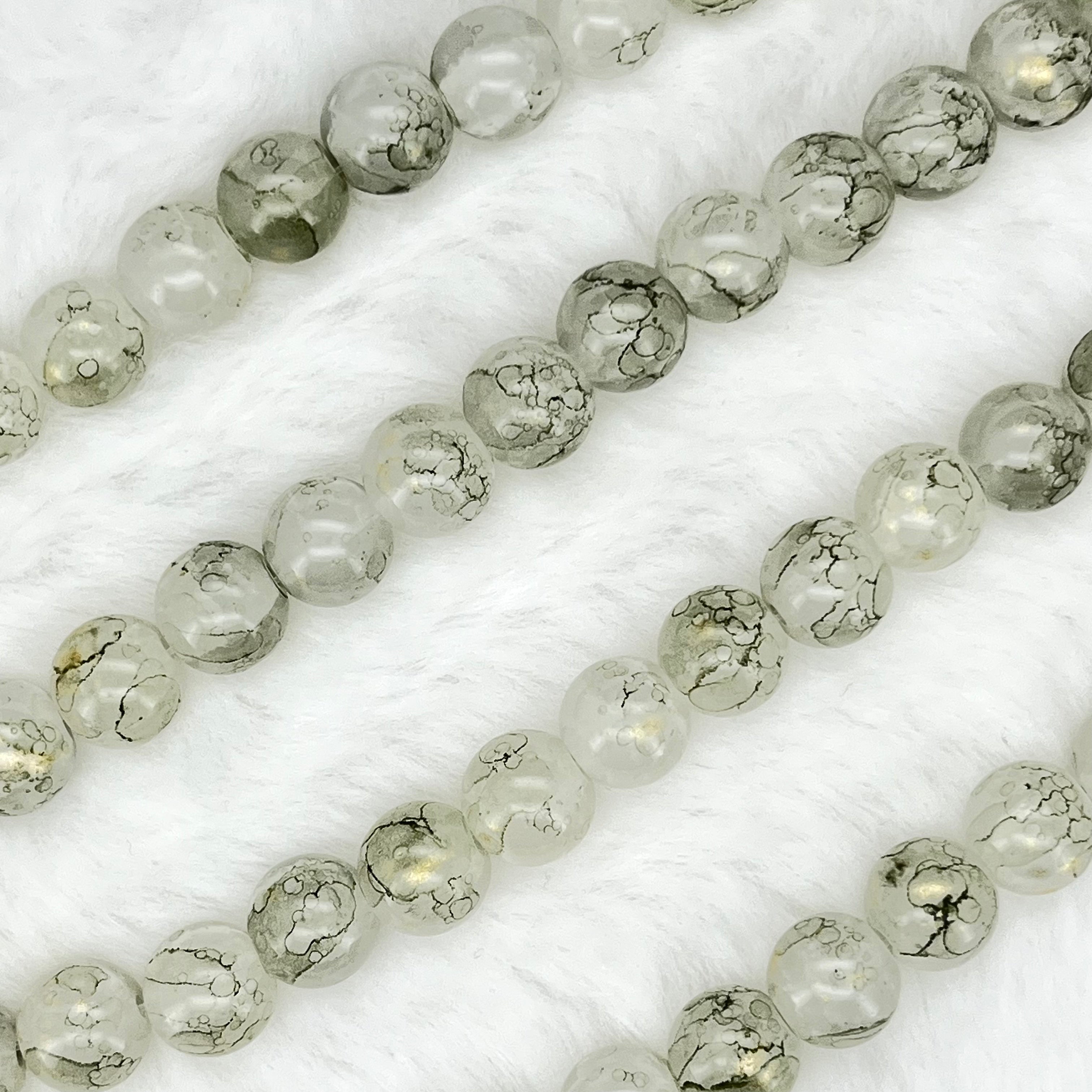 10MM Crackle Glass Beads Strands