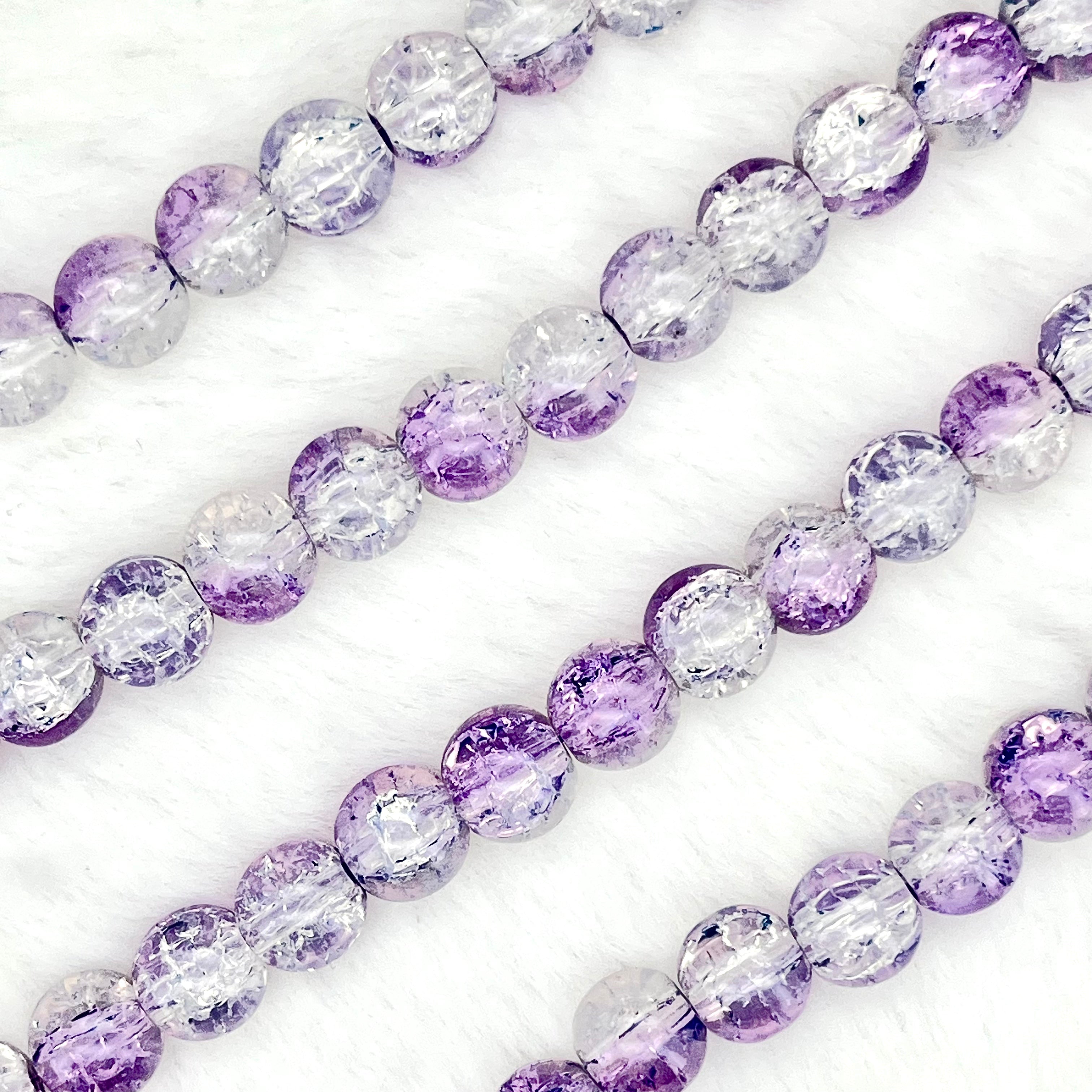 10MM Crackle Glass Beads Strands