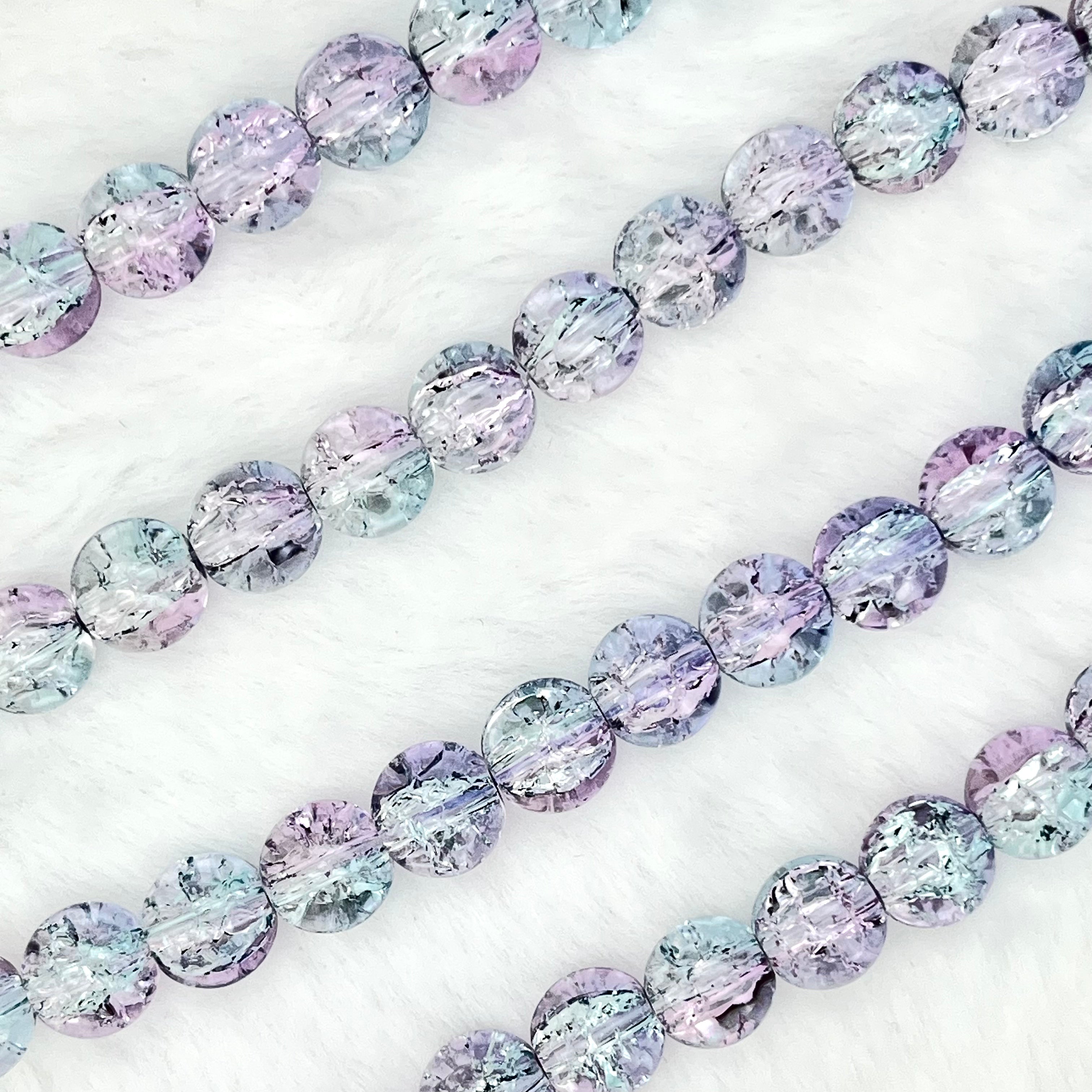 10MM Crackle Glass Beads Strands