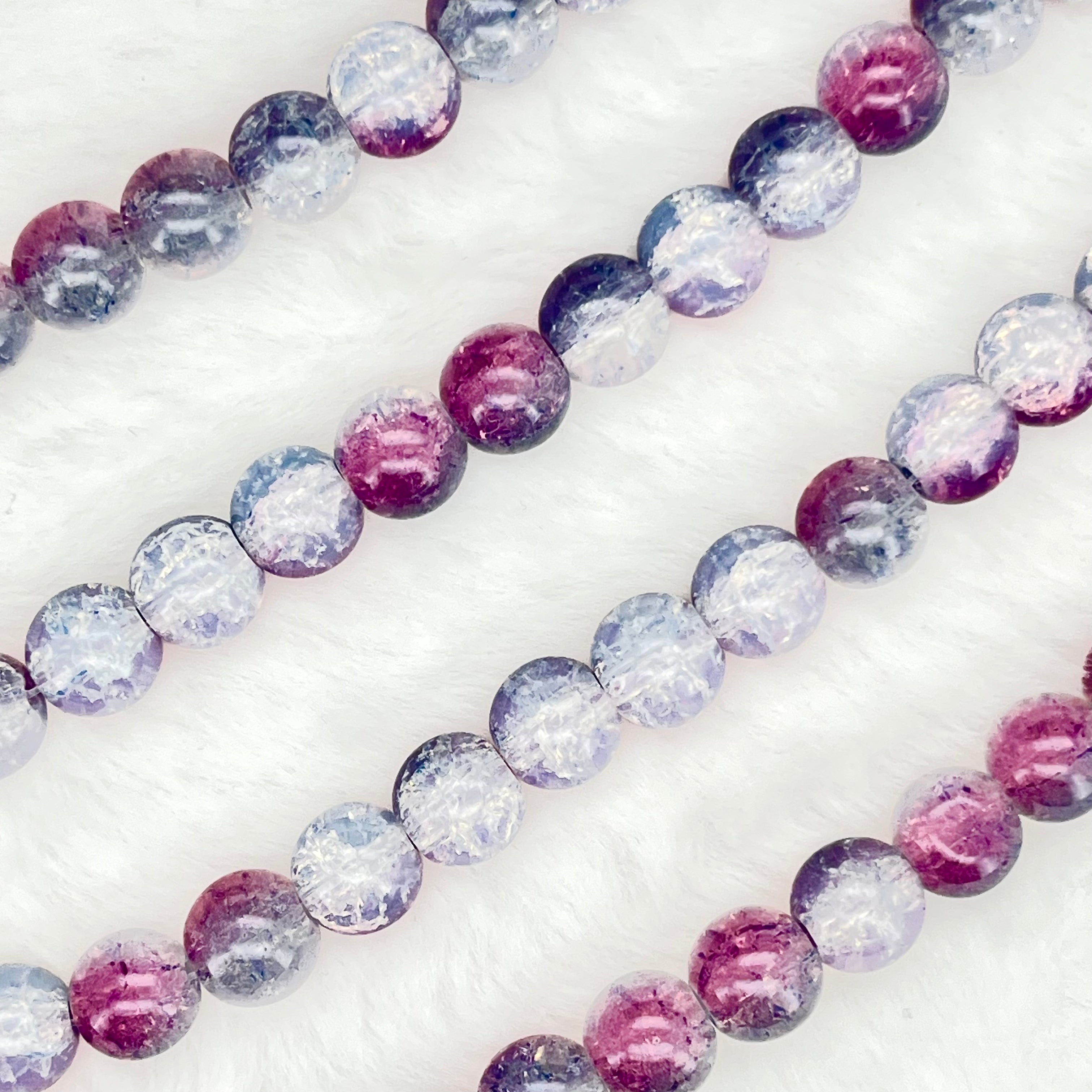 10MM Crackle Glass Beads Strands