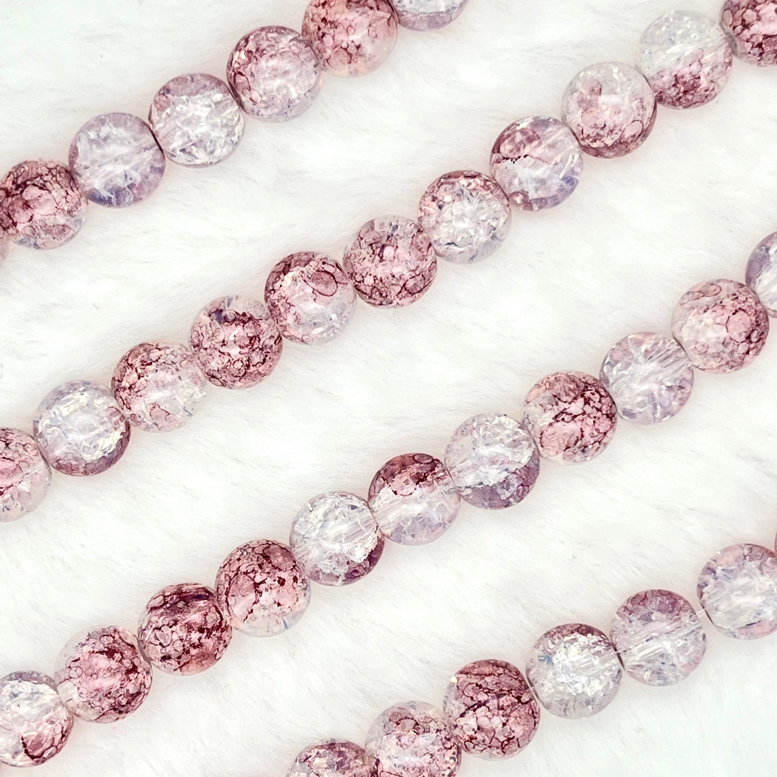 10MM Crackle Glass Beads Strands