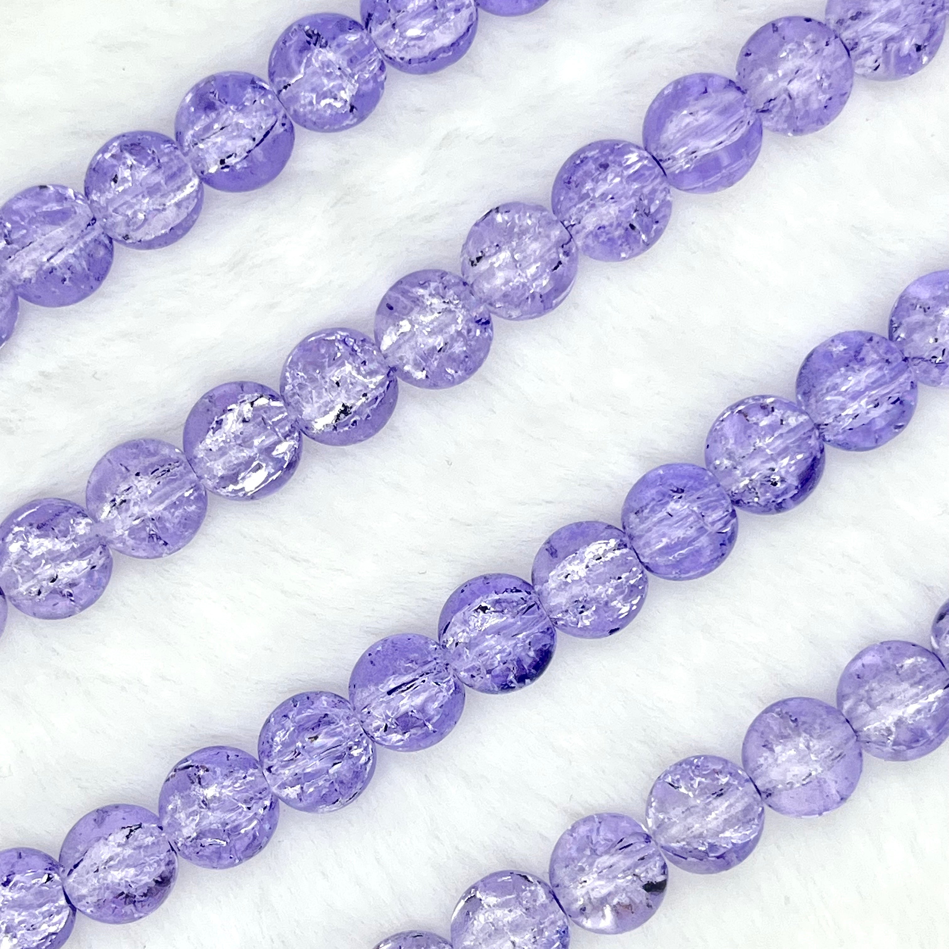 10MM Crackle Glass Beads Strands