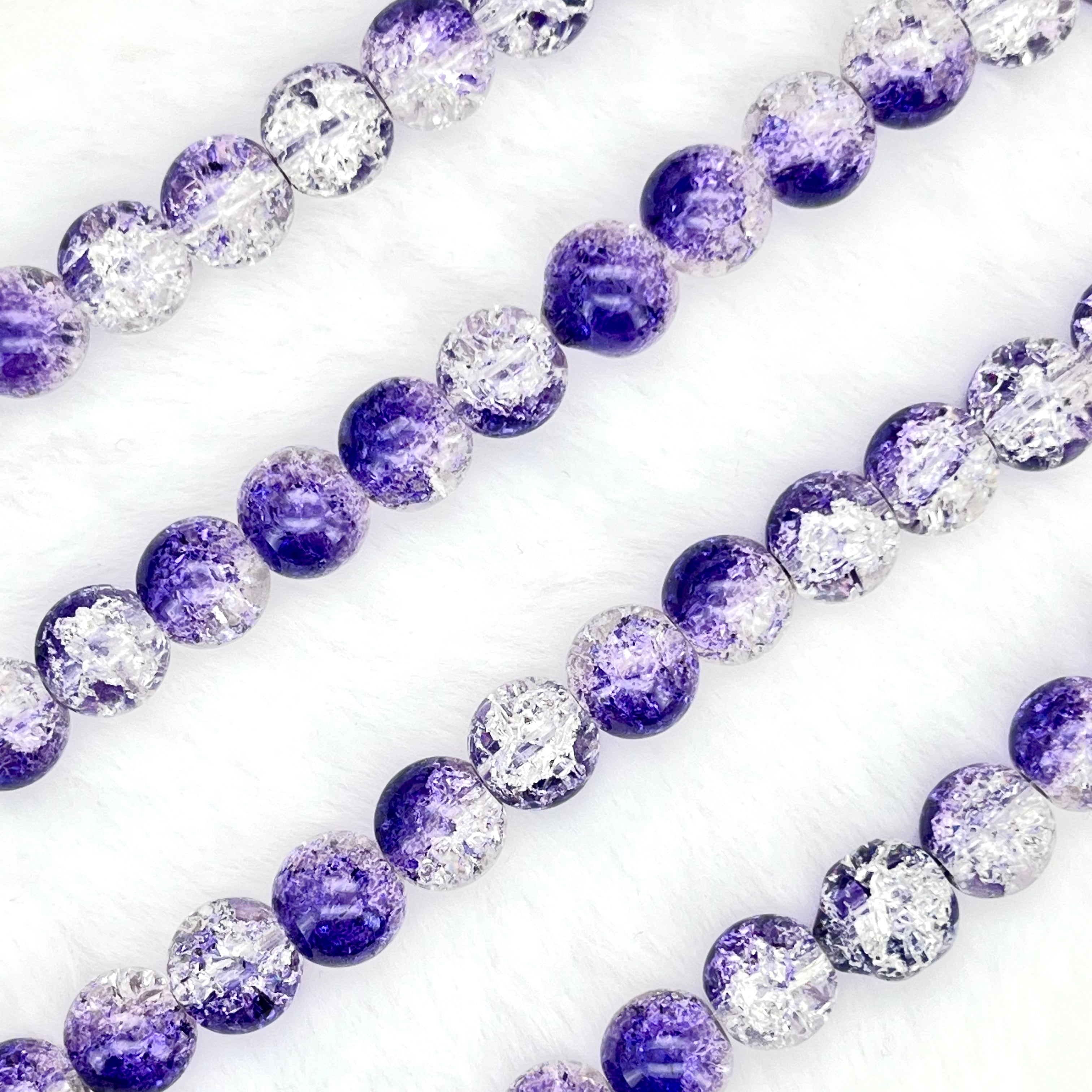 10MM Crackle Glass Beads Strands