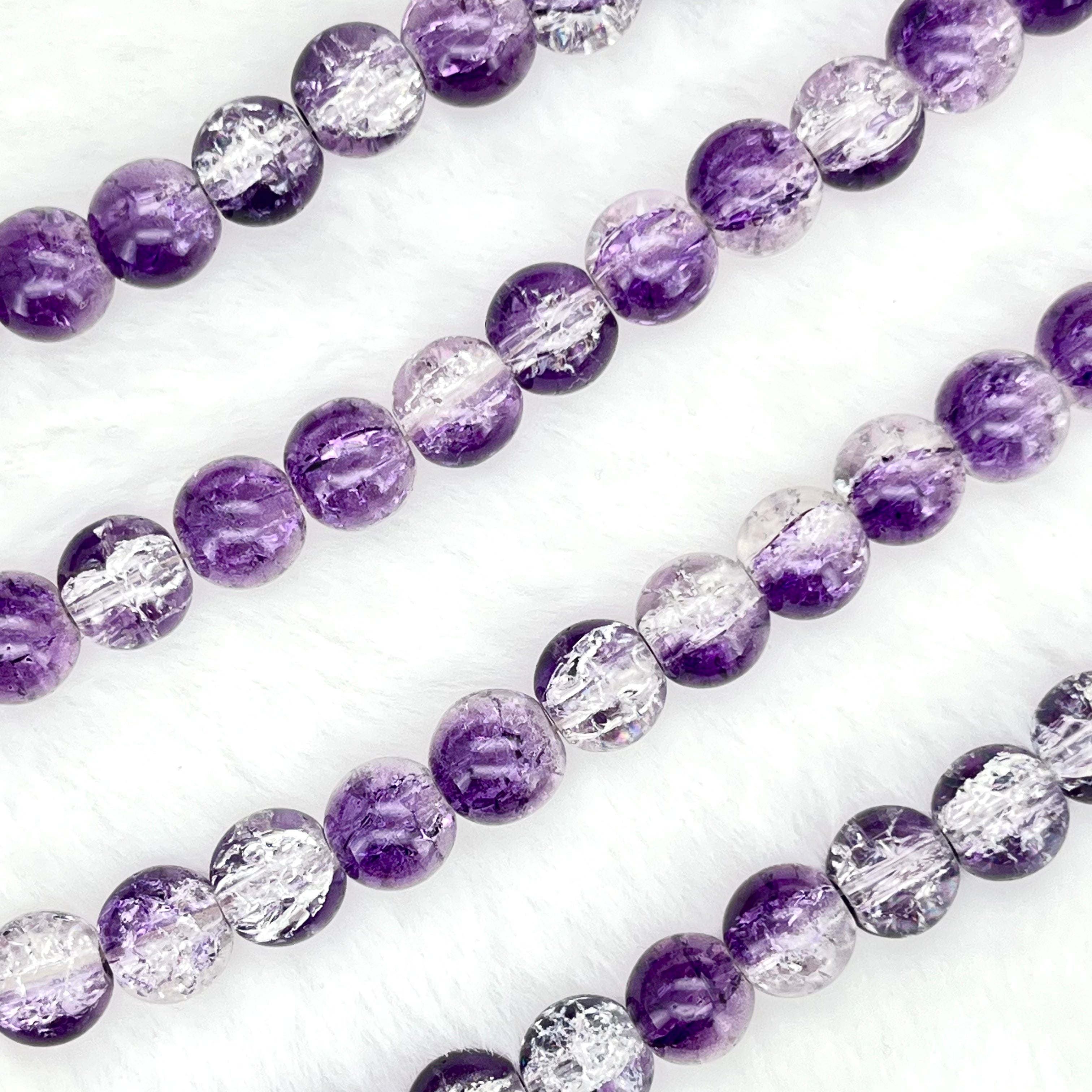 10MM Crackle Glass Beads Strands