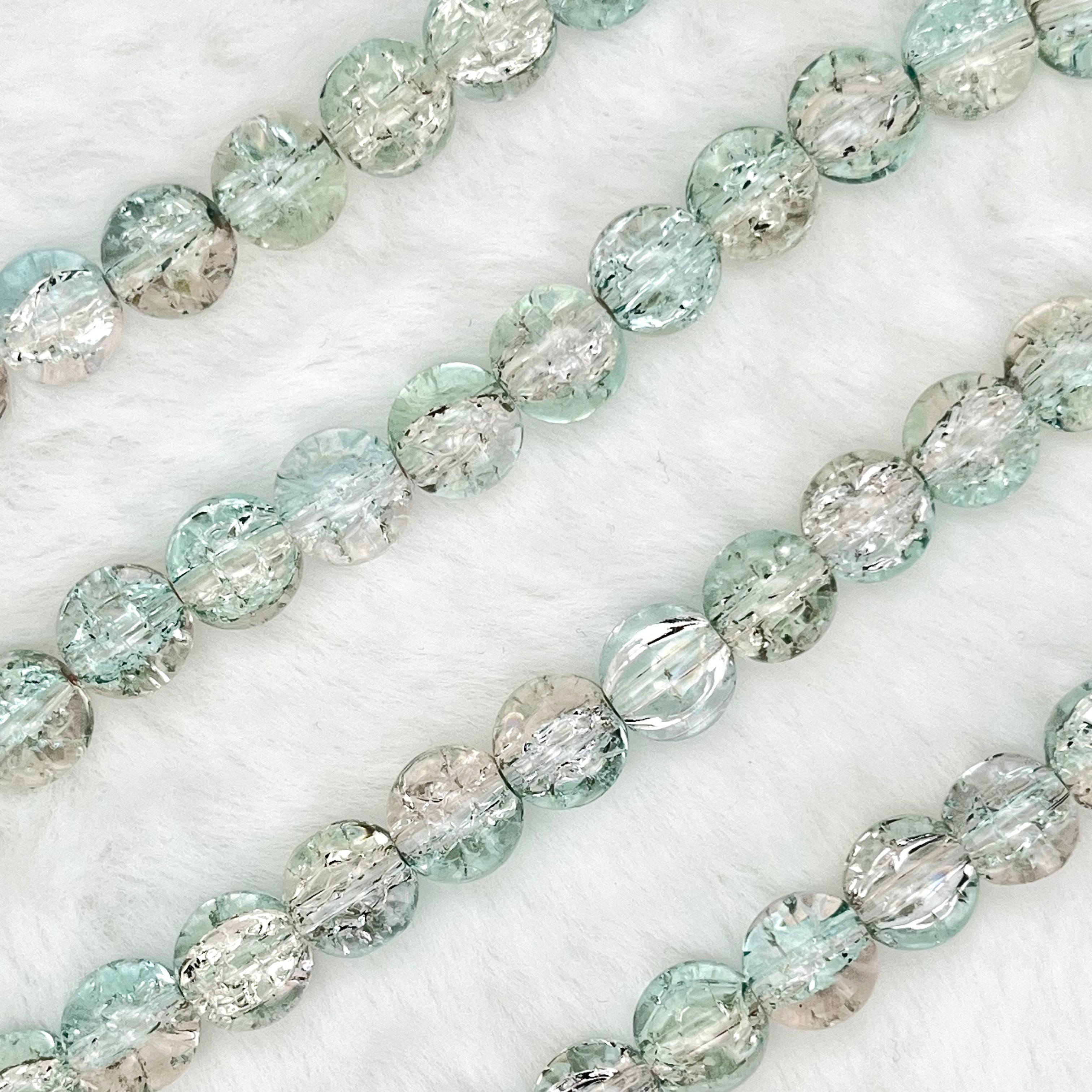 10MM Crackle Glass Beads Strands