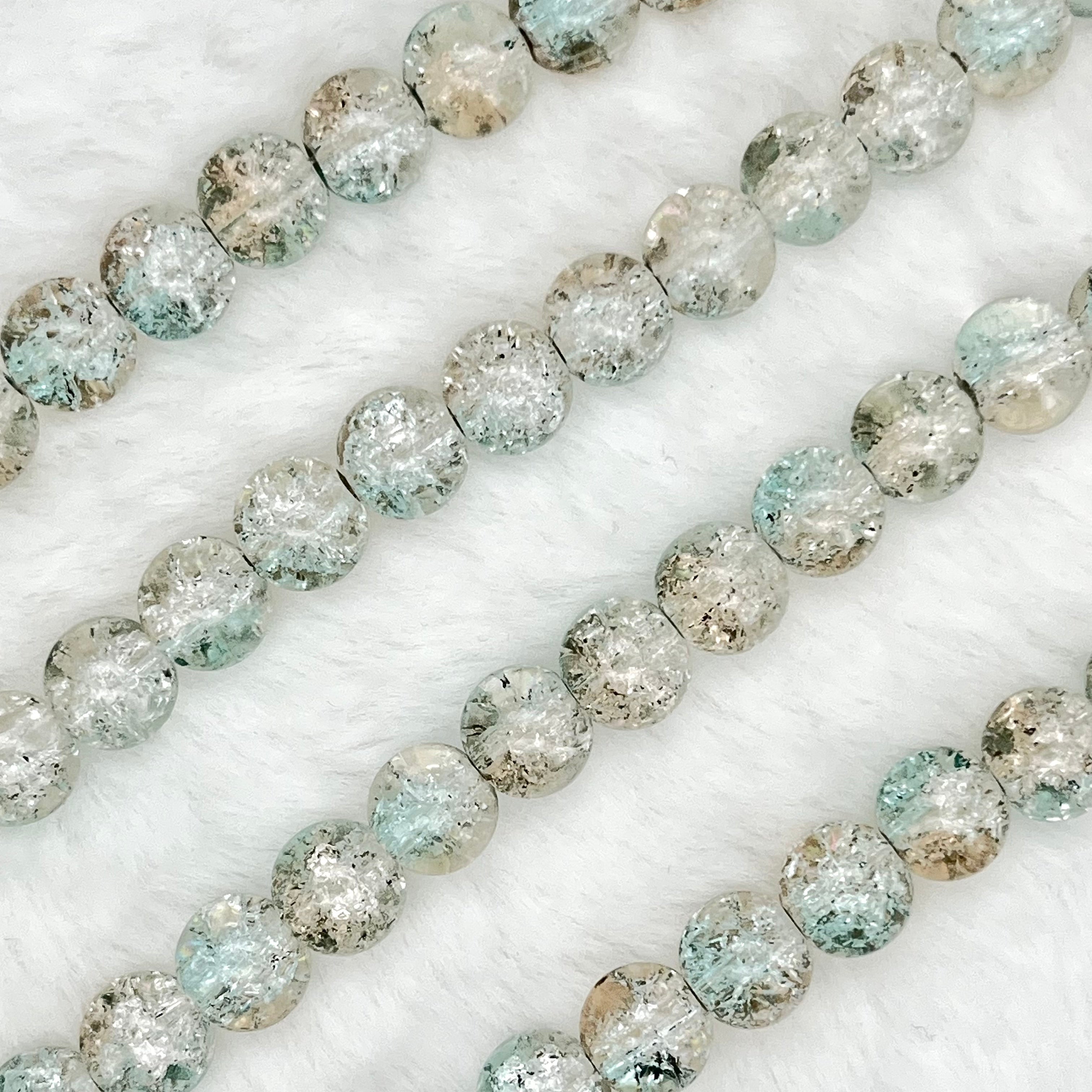 10MM Crackle Glass Beads Strands