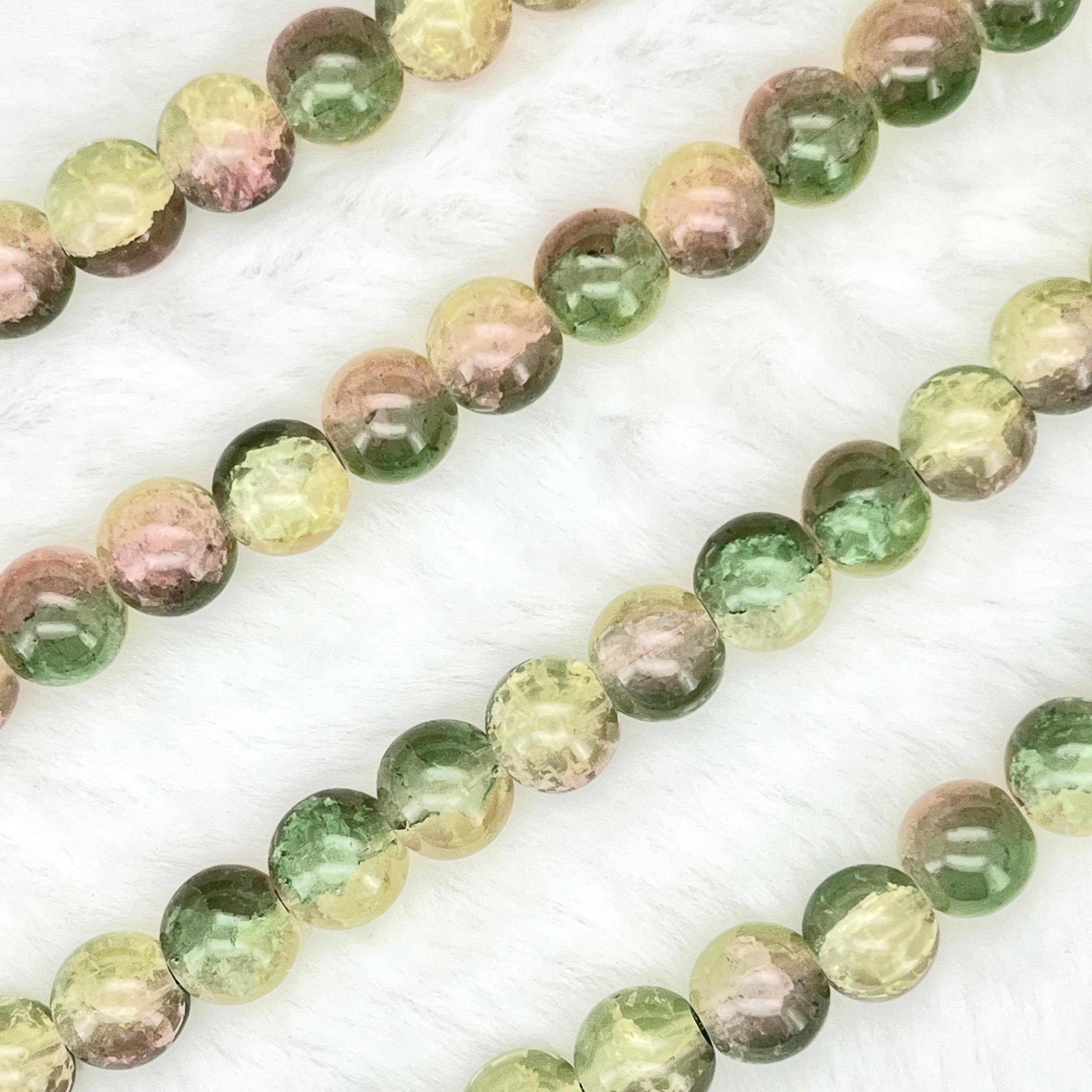 10MM Crackle Glass Beads Strands
