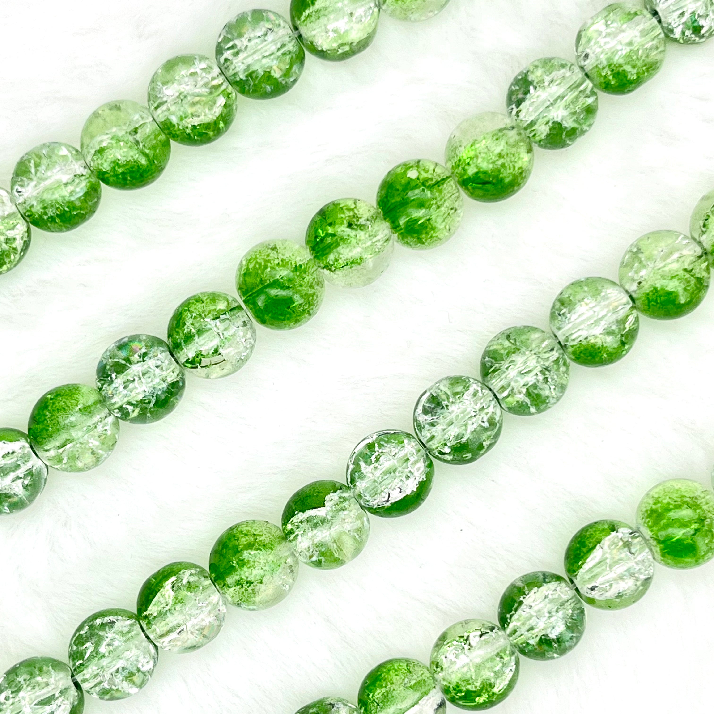 10MM Crackle Glass Beads Strands