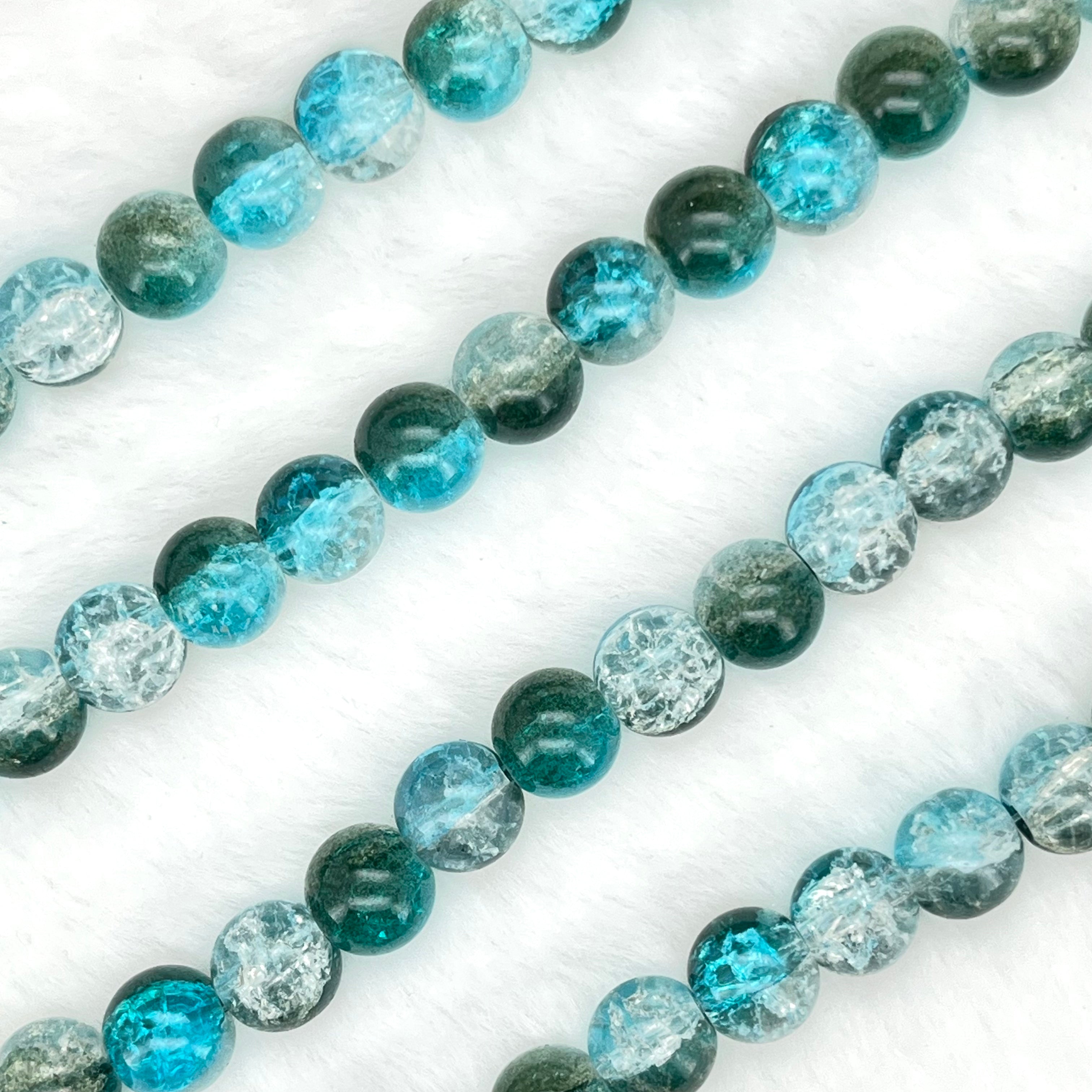 10MM Crackle Glass Beads Strands