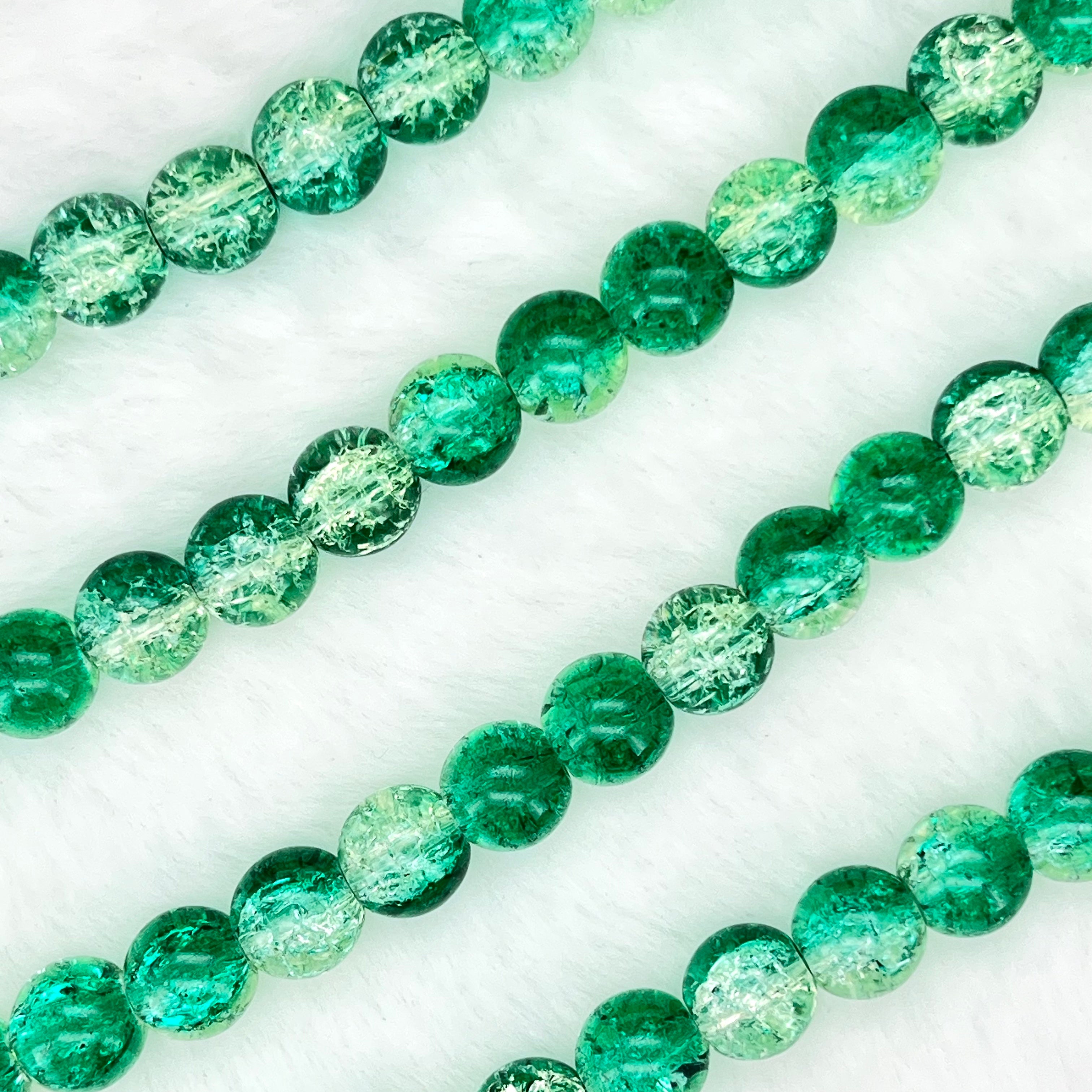 10MM Crackle Glass Beads Strands