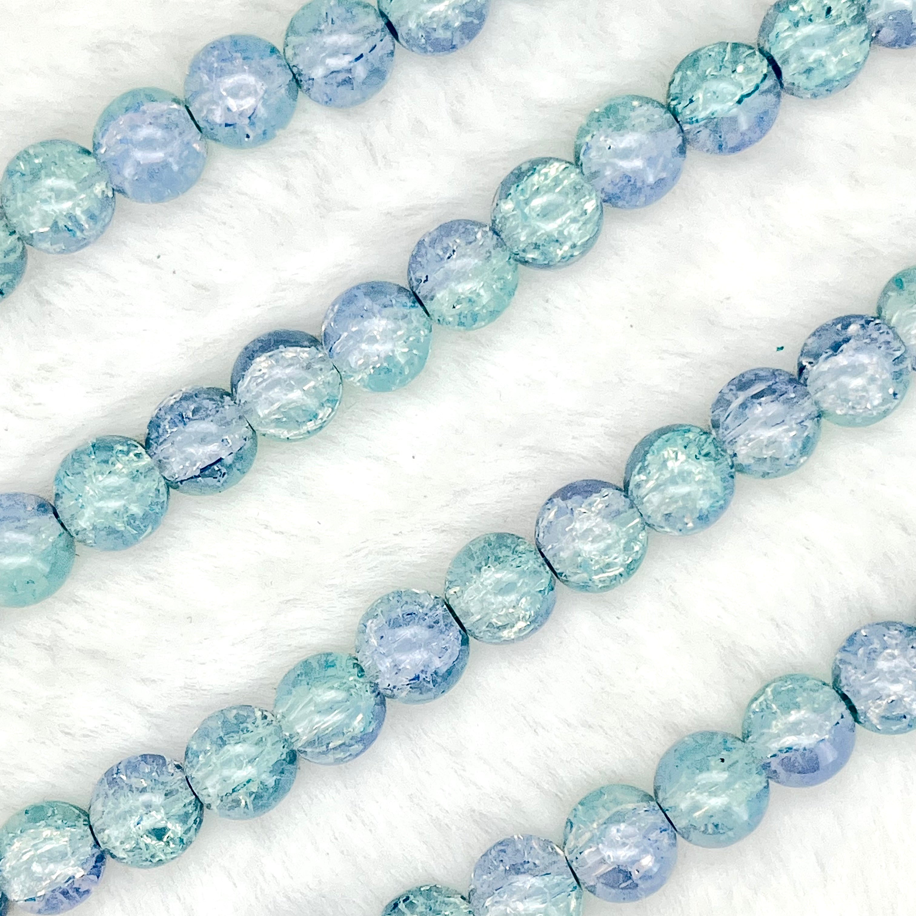 10MM Crackle Glass Beads Strands
