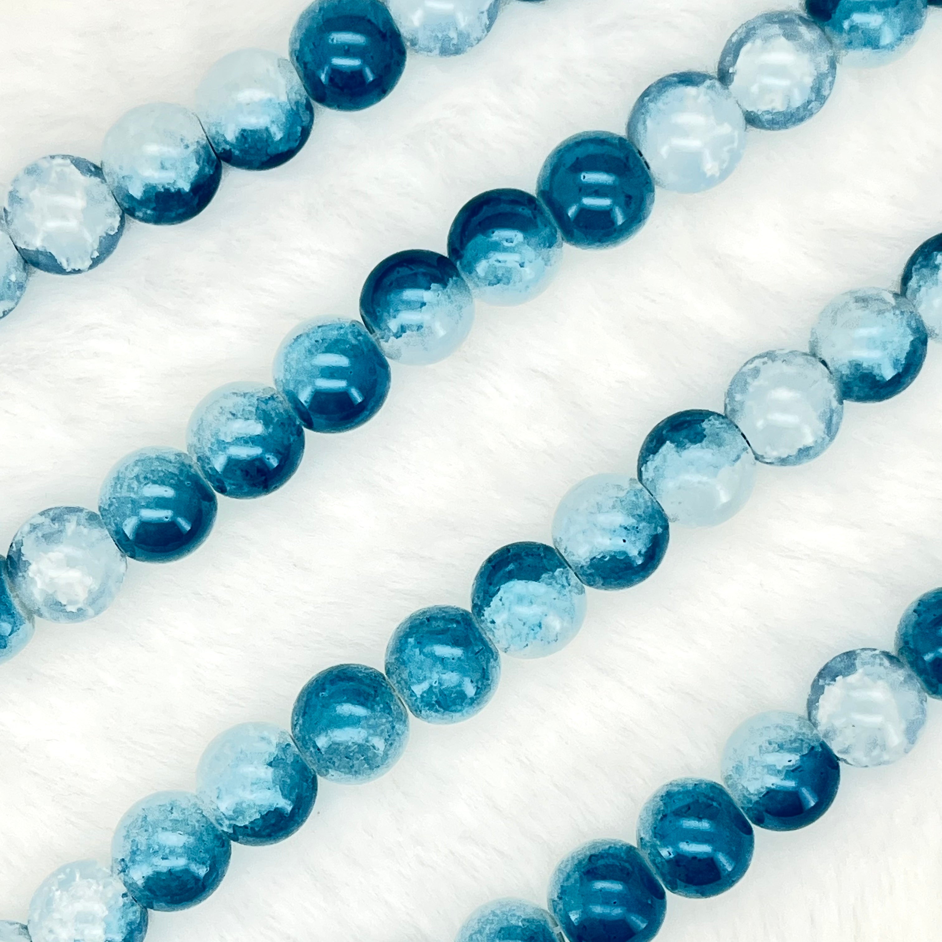 10MM Crackle Glass Beads Strands