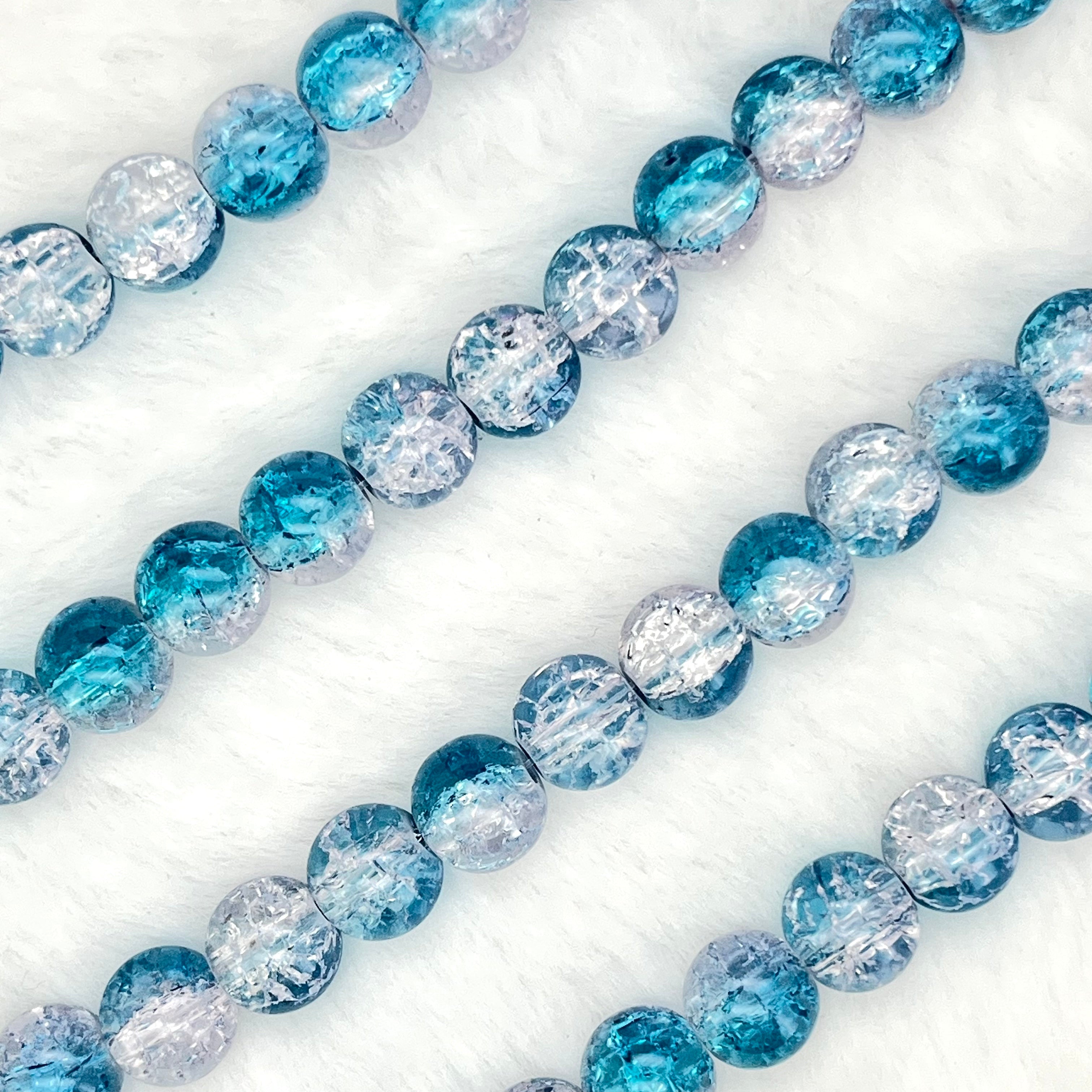 10MM Crackle Glass Beads Strands