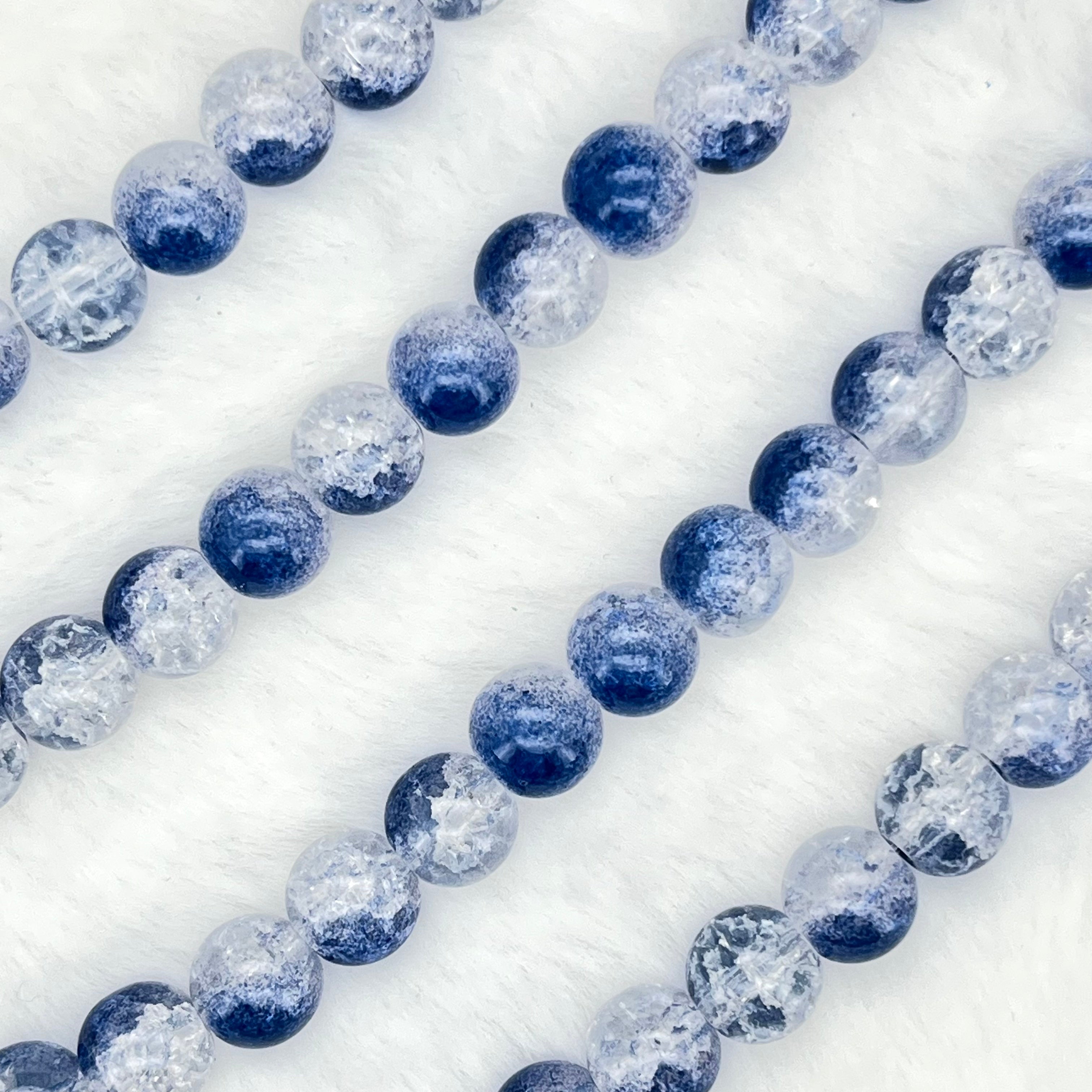 10MM Crackle Glass Beads Strands