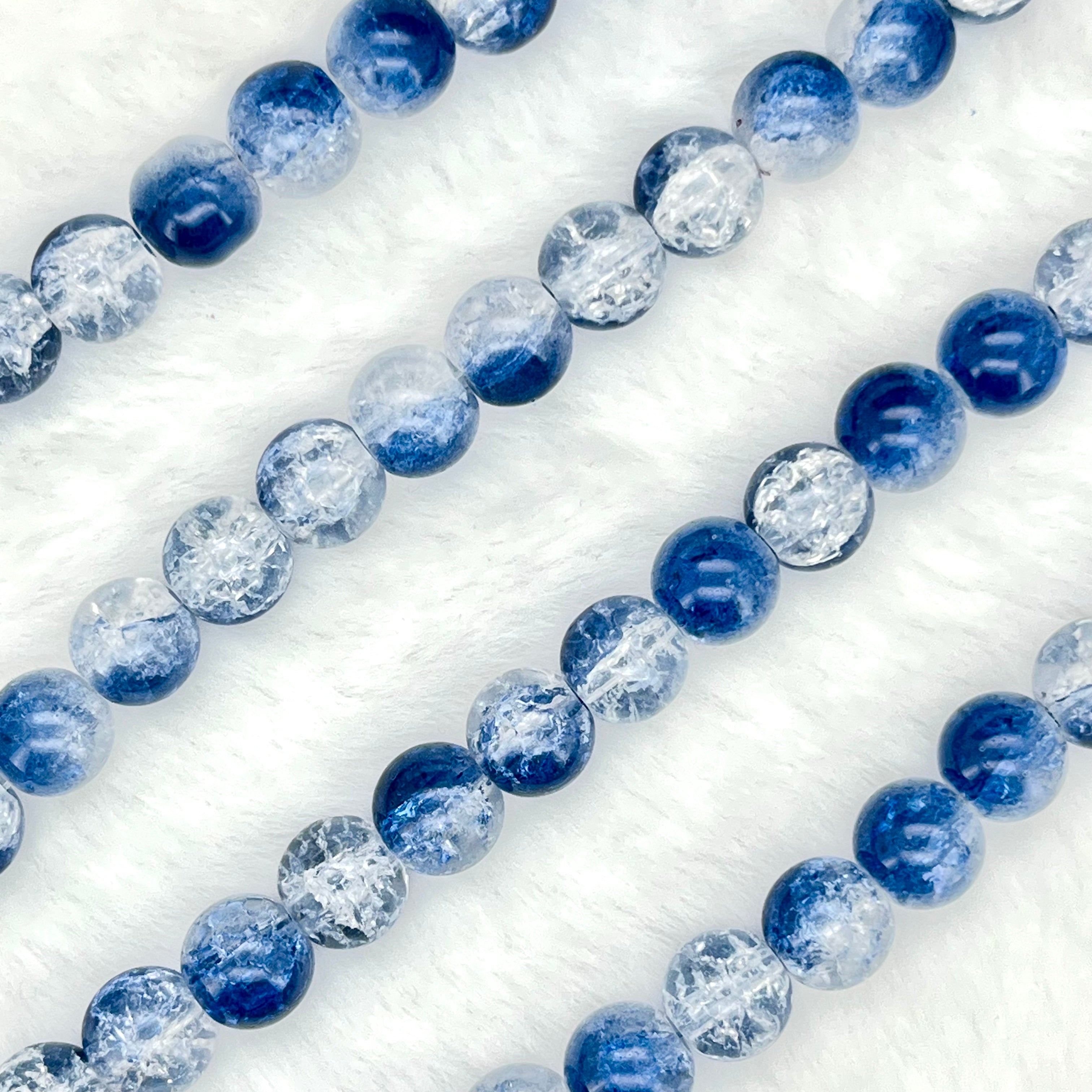 10MM Crackle Glass Beads Strands