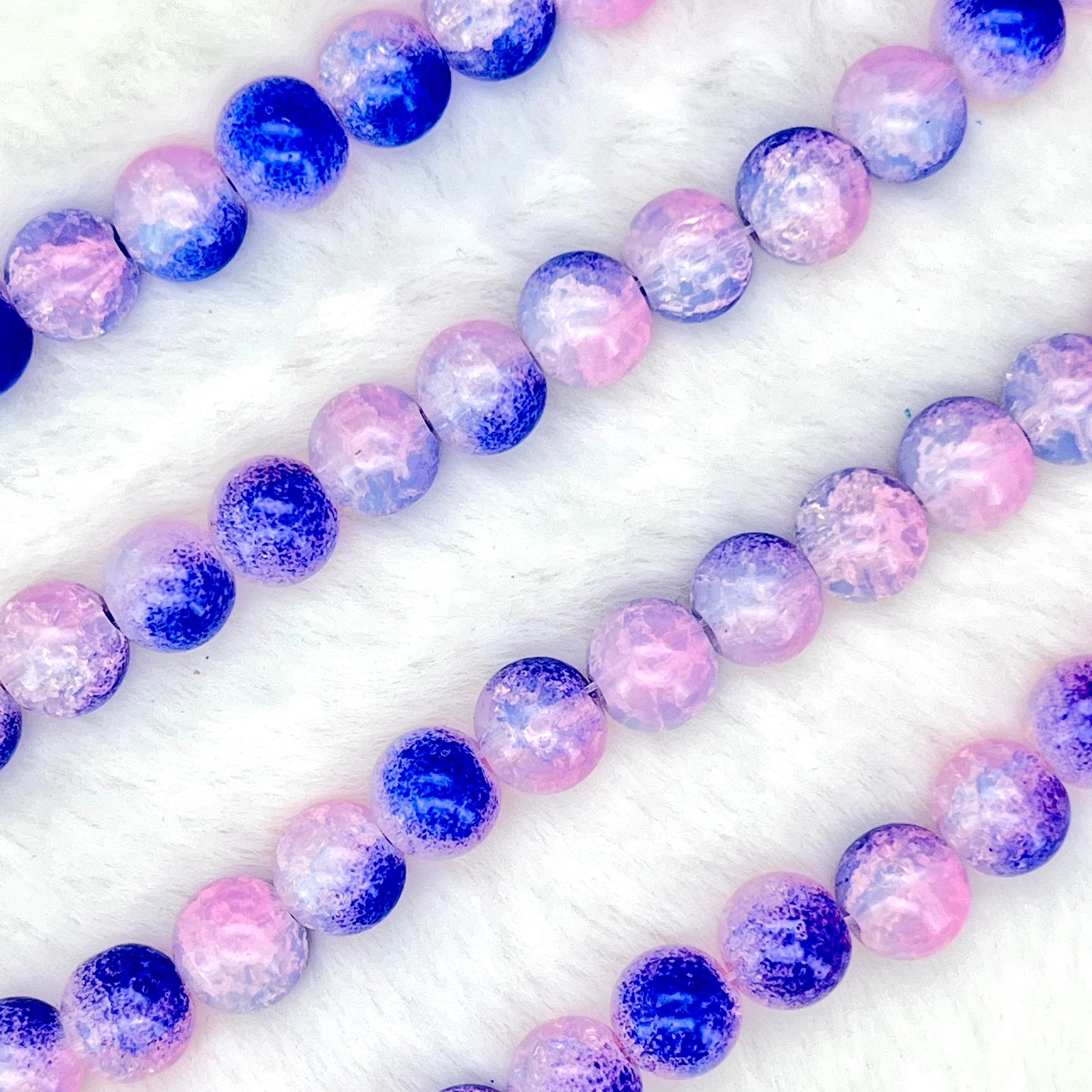 10MM Crackle Glass Beads Strands