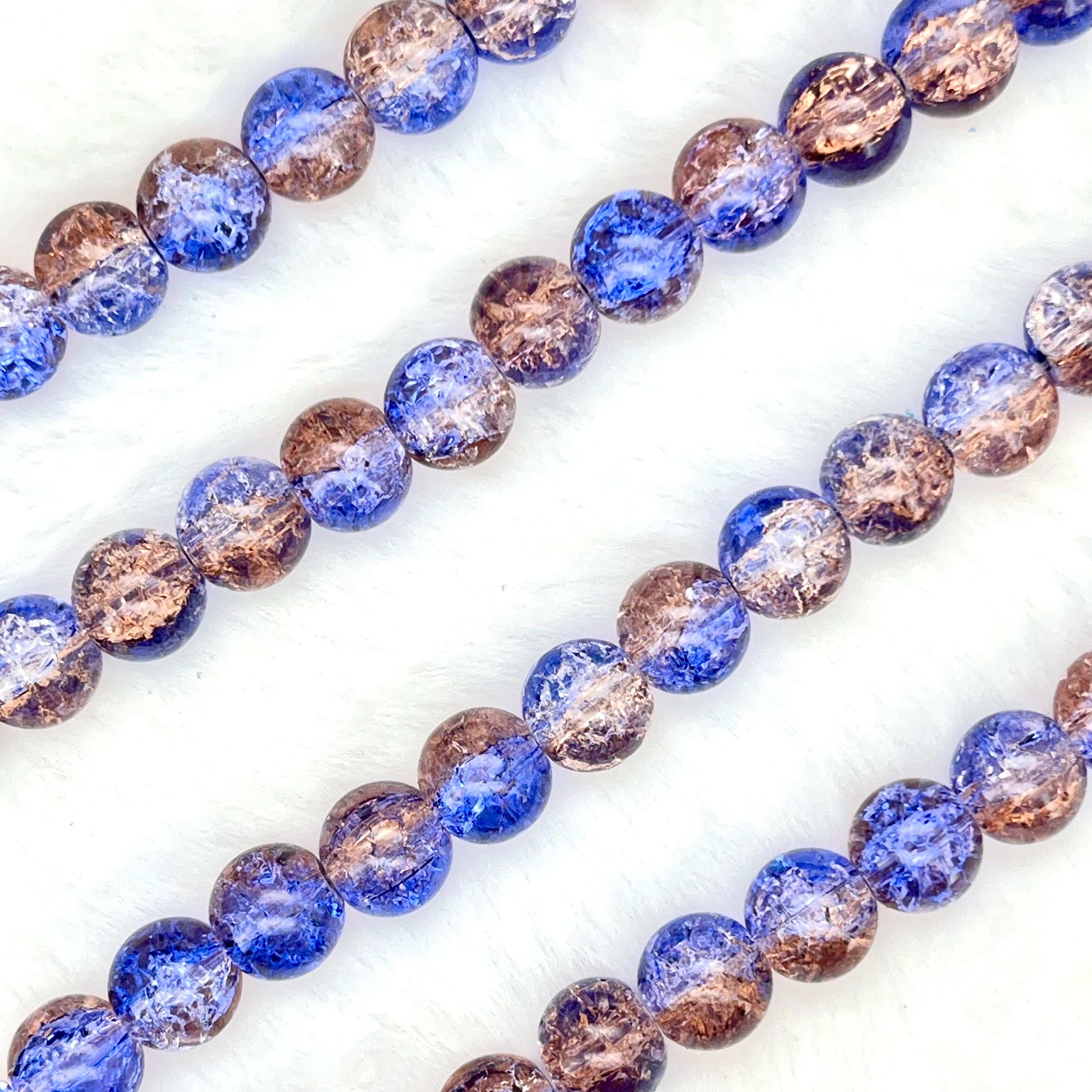 10MM Crackle Glass Beads Strands
