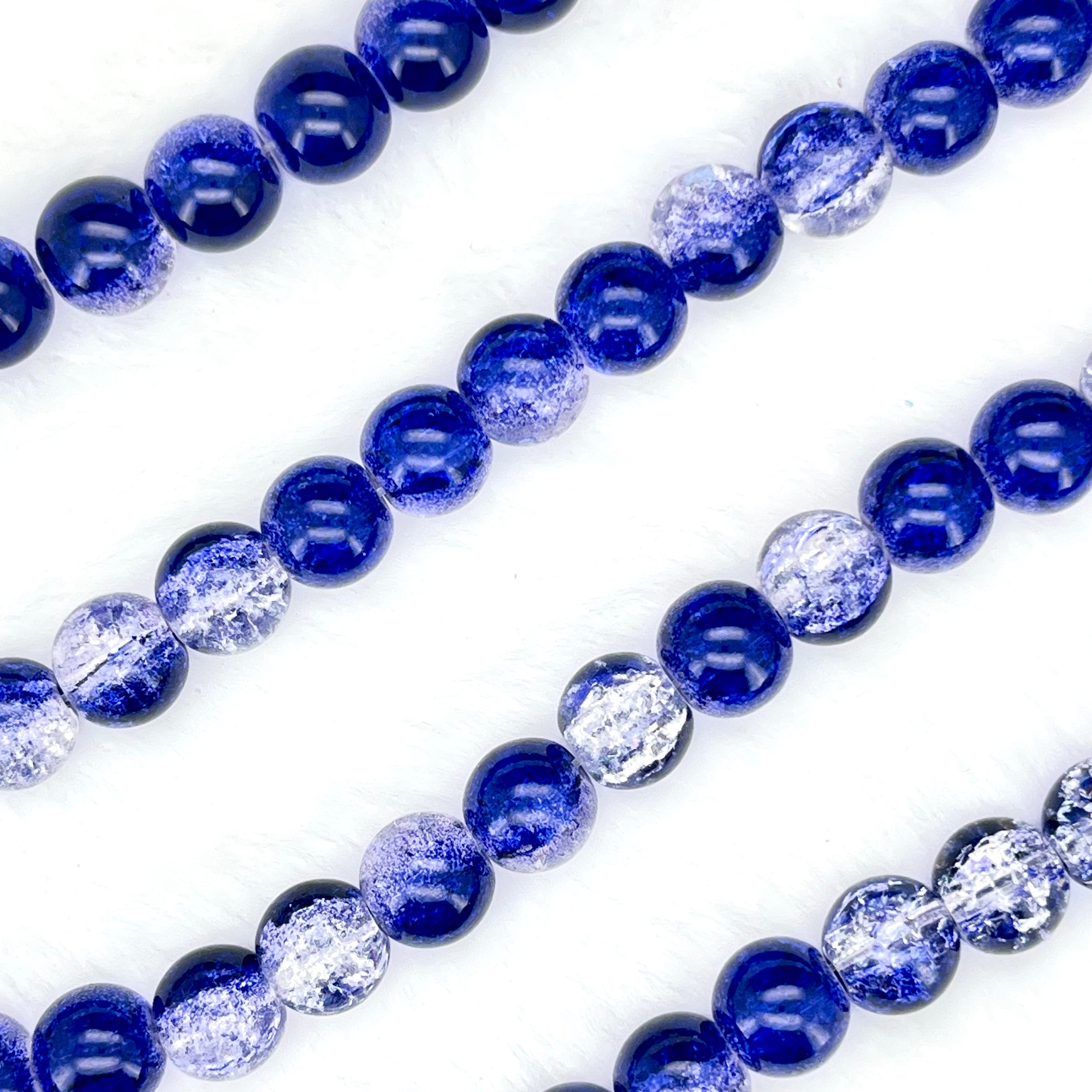 10MM Crackle Glass Beads Strands