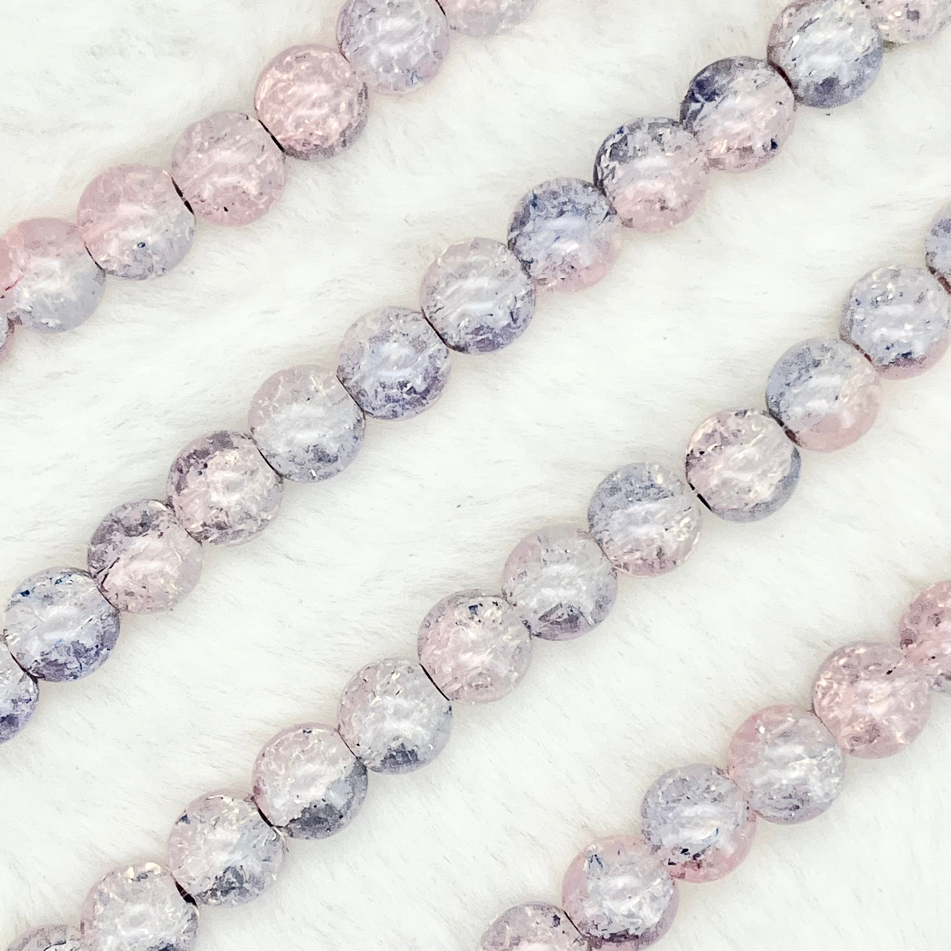 10MM Crackle Glass Beads Strands