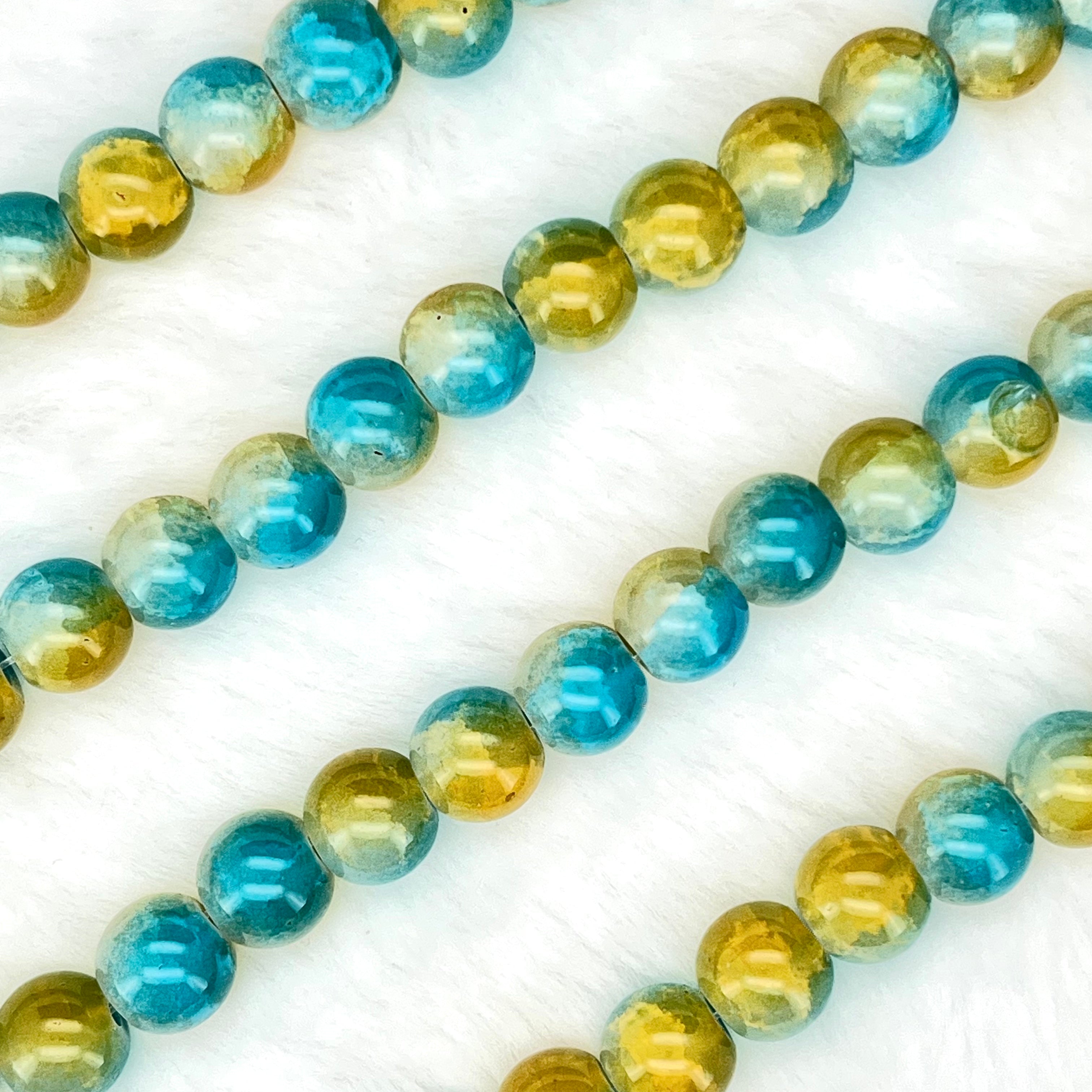 10MM Crackle Glass Beads Strands