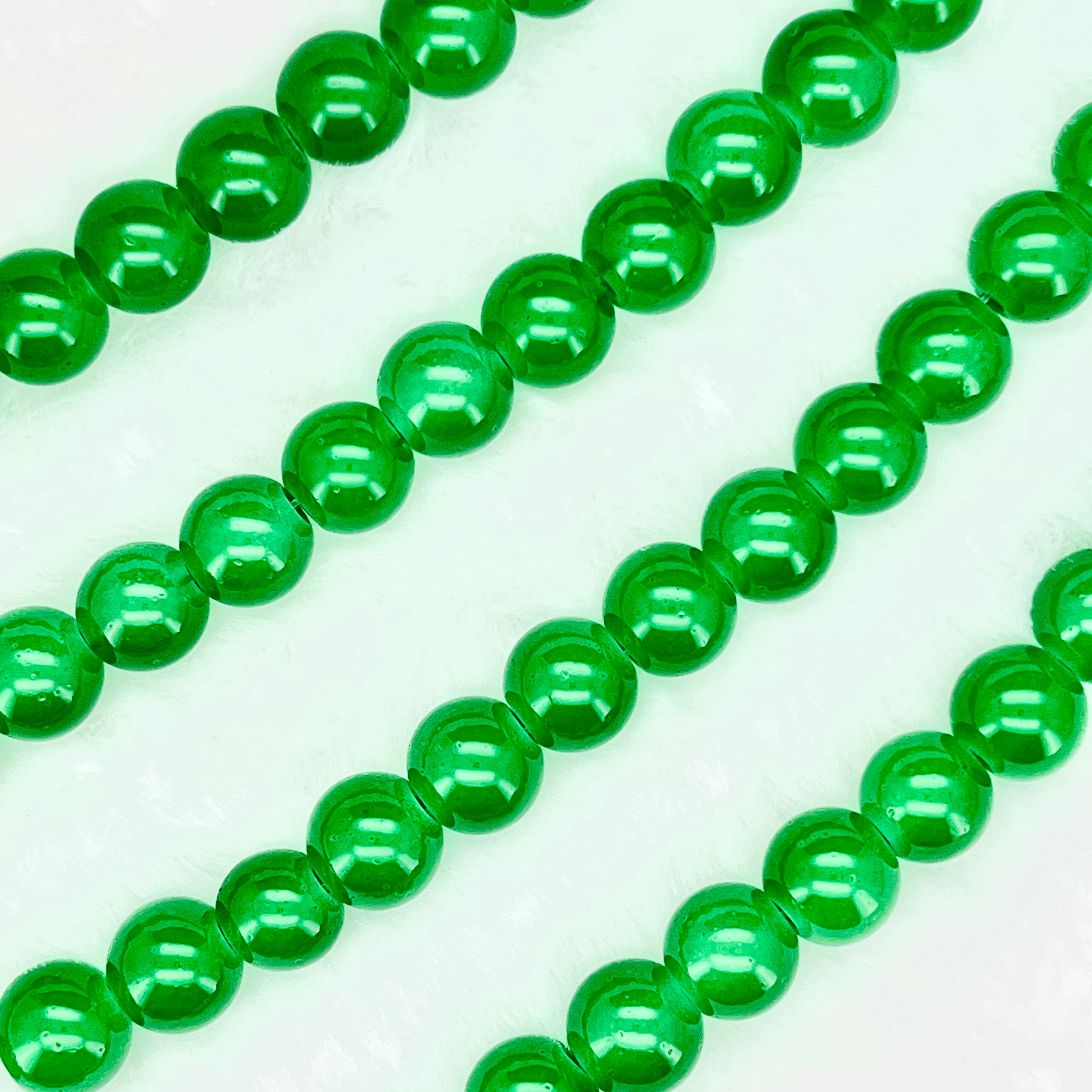 10MM Milky Glass Beads Strands