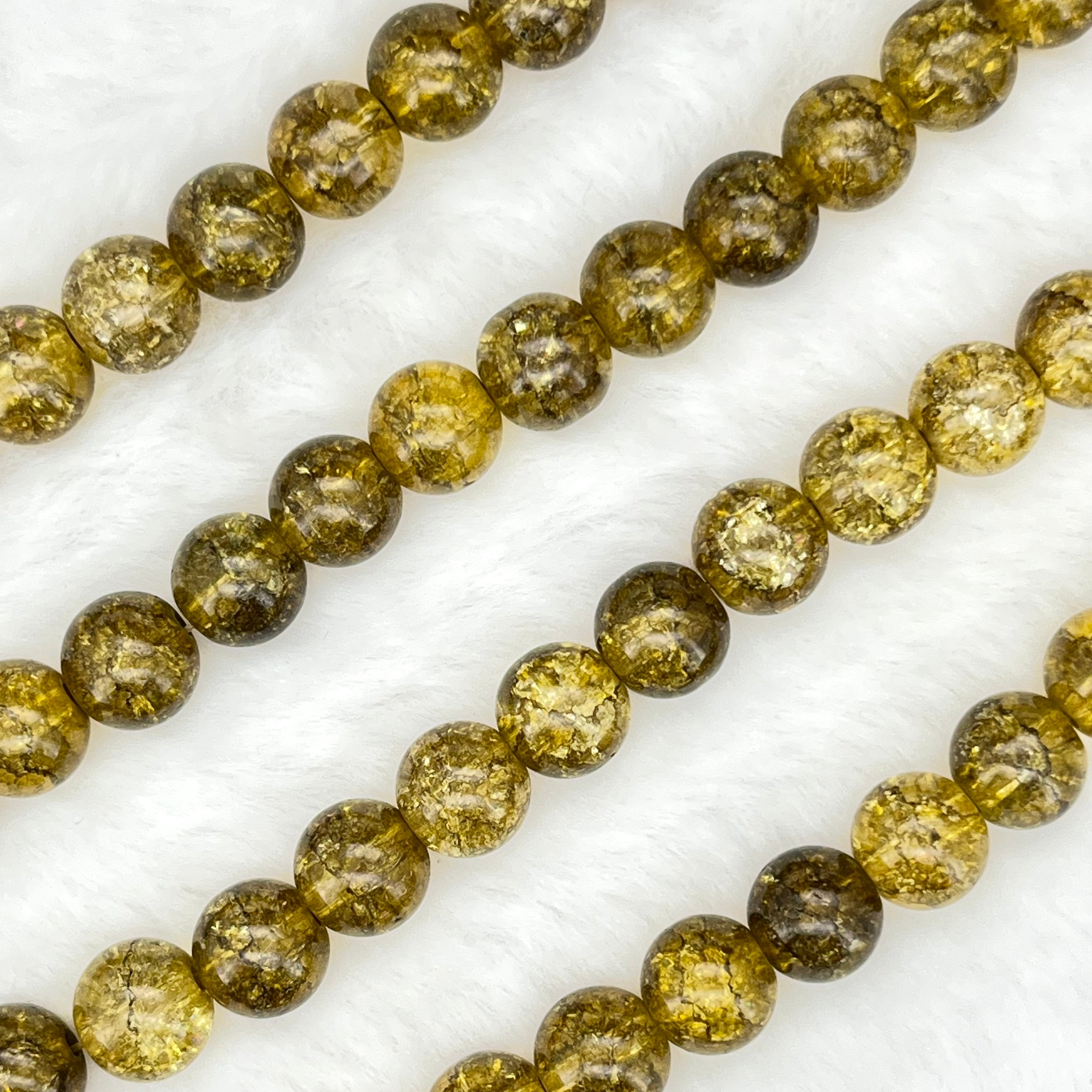 10MM Crackle Glass Beads Strands